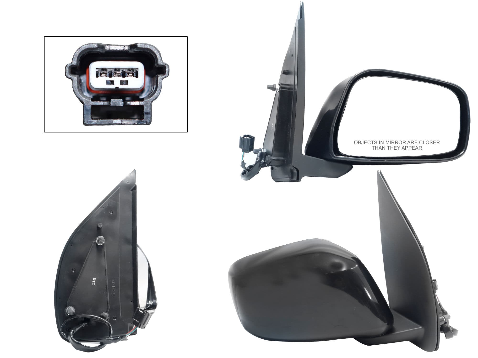 Espejo Derecho Nissan Frontier Pro-4x 2005-2019 3 Pines Eléctrico Para Pintar
