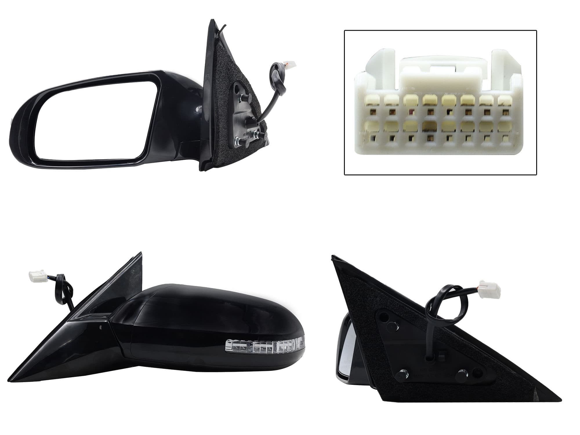 Espejo Izquierdo Nissan Maxima 2009-2015 7 Pines Con Luz Direccional Con Desempañante Eléctrico Para Pintar