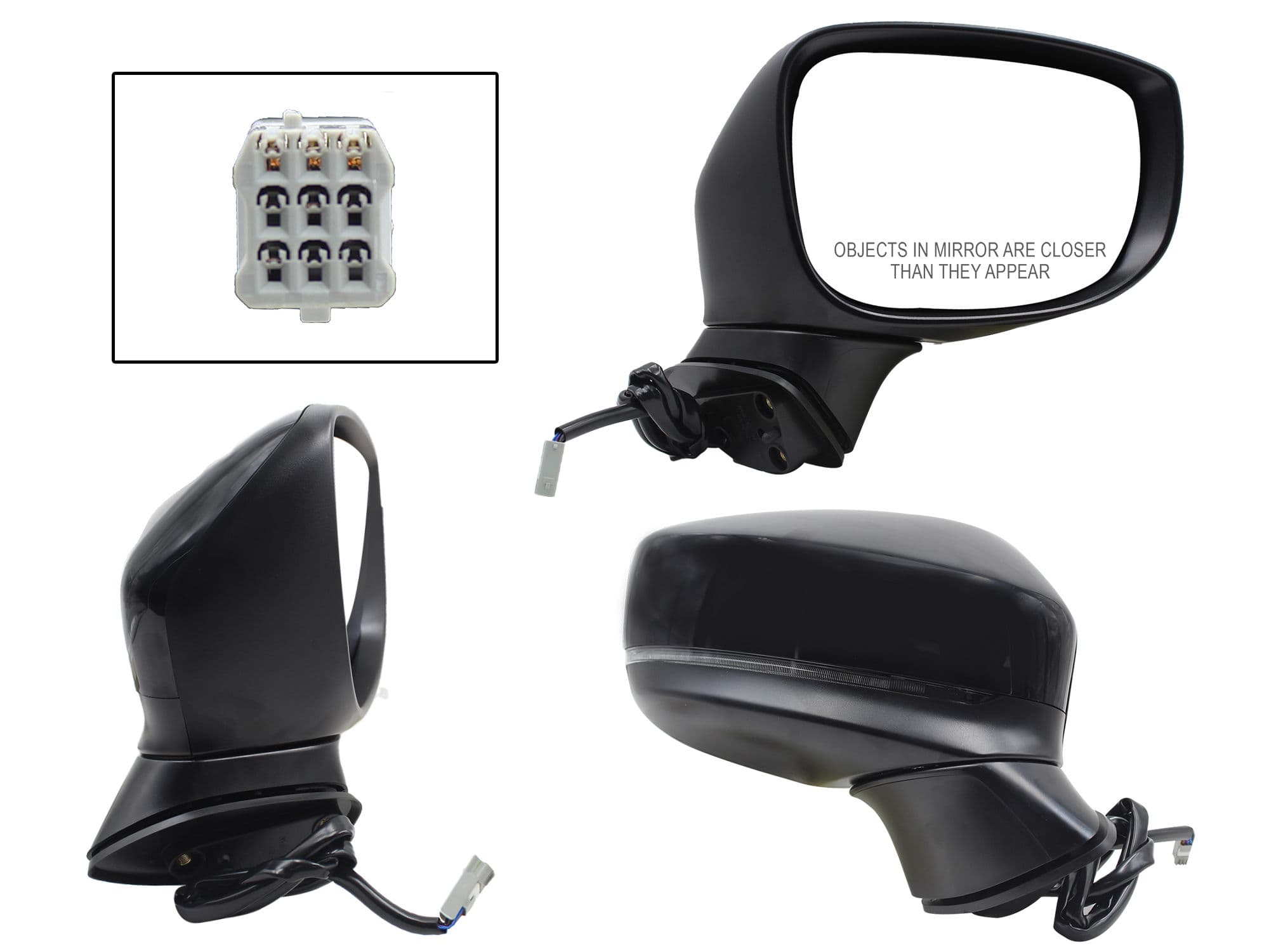 Espejo Derecho Mazda CX-5 2018-2025 5 Pines Con Luz Direccional Eléctrico Para Pintar