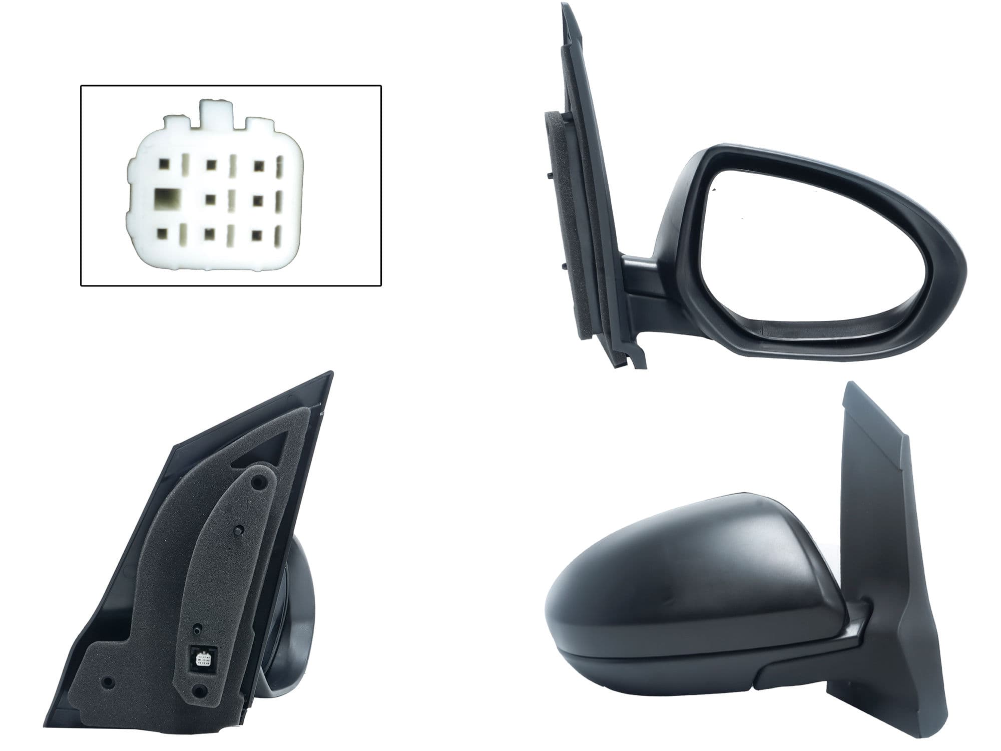Espejo Derecho Mazda Mazda 2 2012-2015 3 Pines Eléctrico Para Pintar