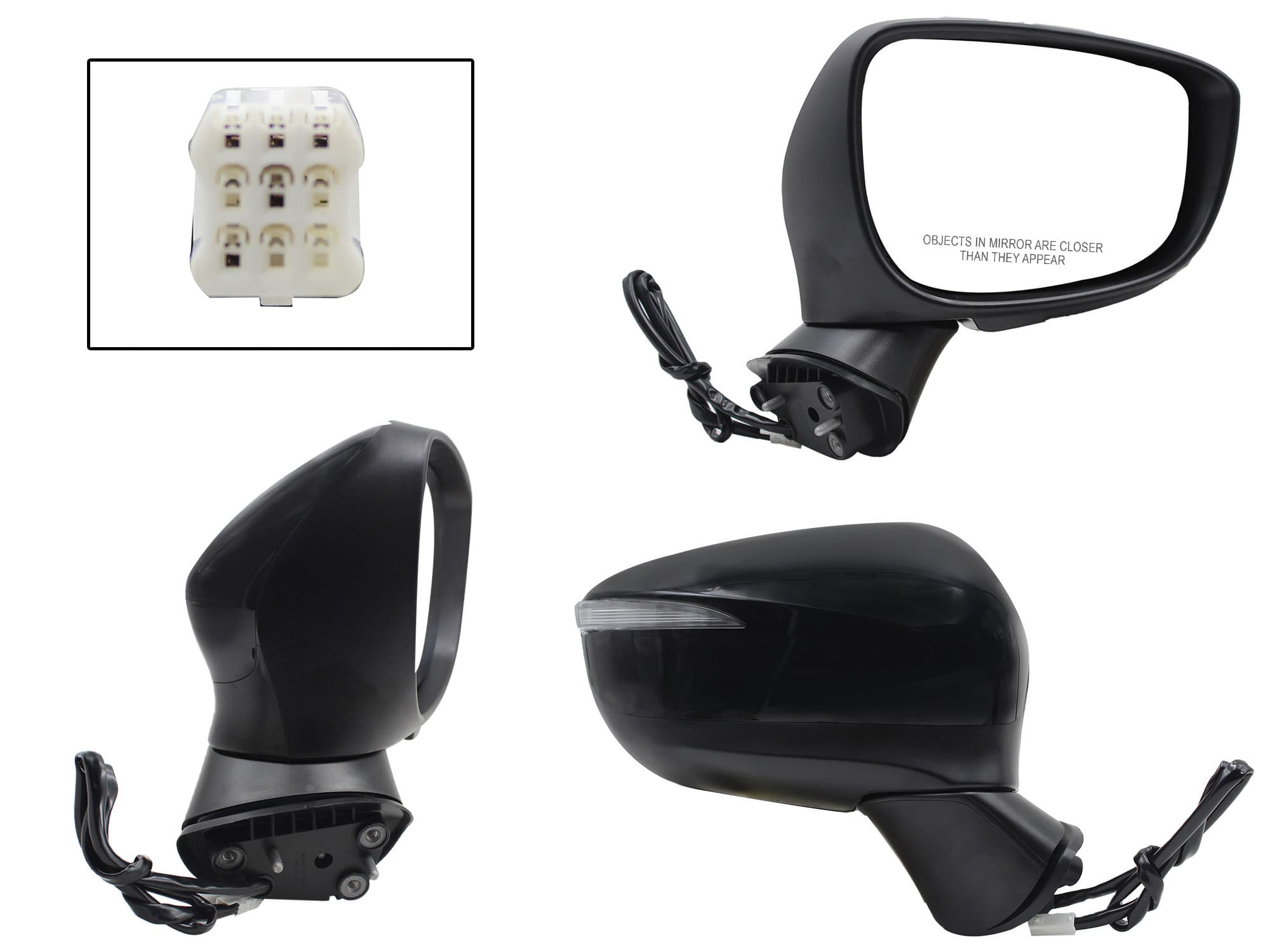 Espejo Derecho Mazda CX-3 2016-2025 5 Pines Con Luz Direccional Eléctrico Para Pintar