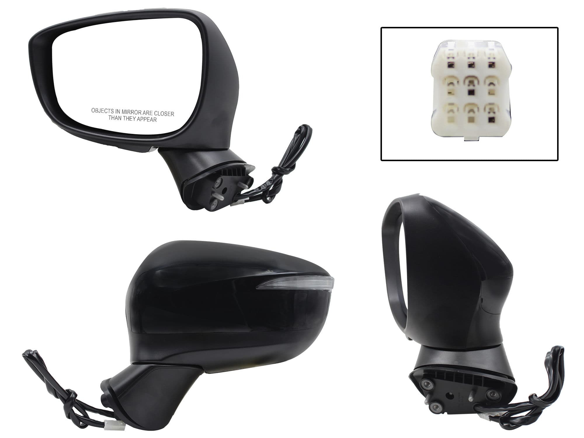 Espejo Izquierdo Mazda CX-3 2016-2025 5 Pines Con Luz Direccional Eléctrico Para Pintar