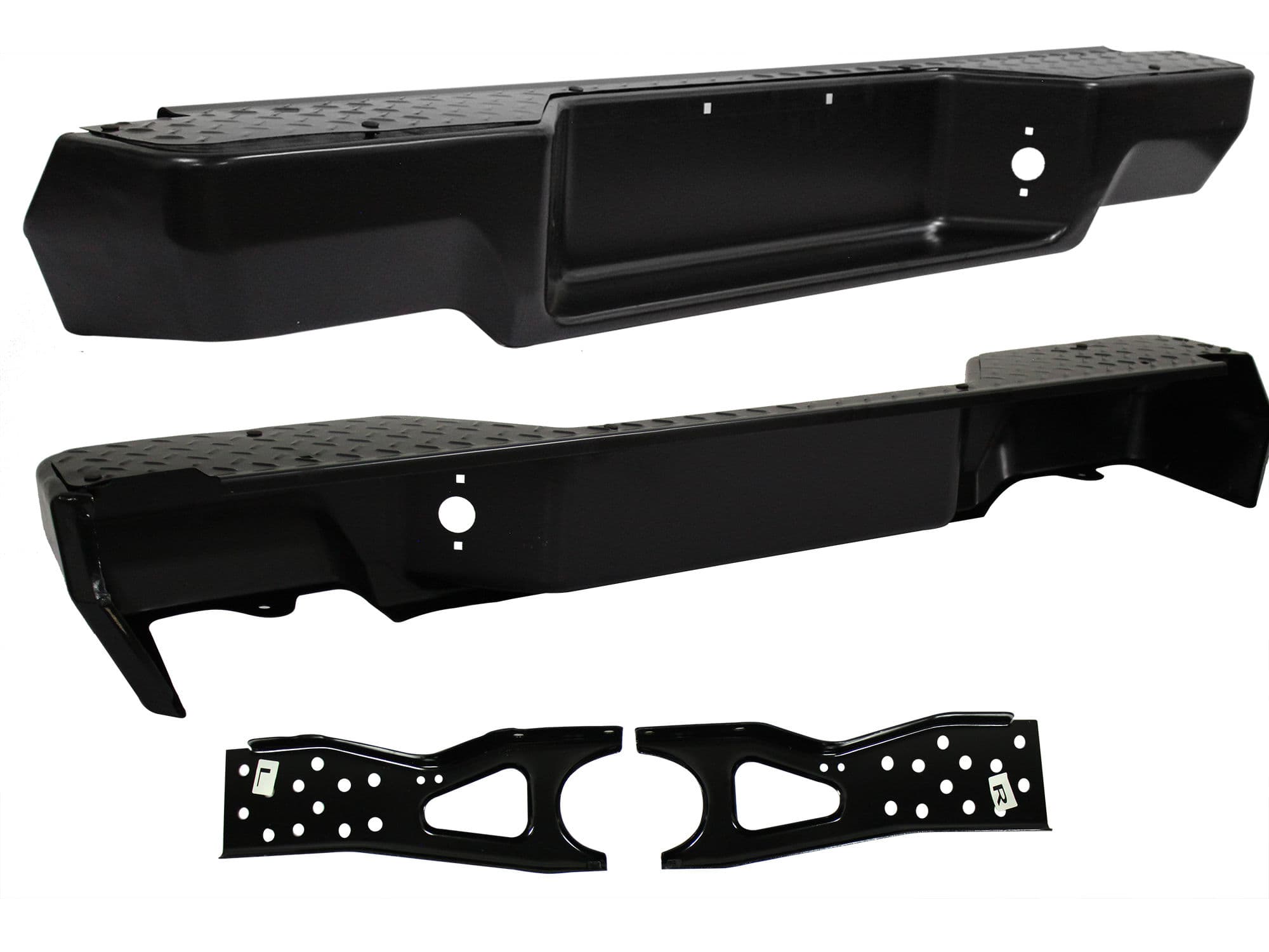 Defensa Trasera Nissan Np-300 (d-22) 2/4wd 2008-2015 Negra Con Bracks