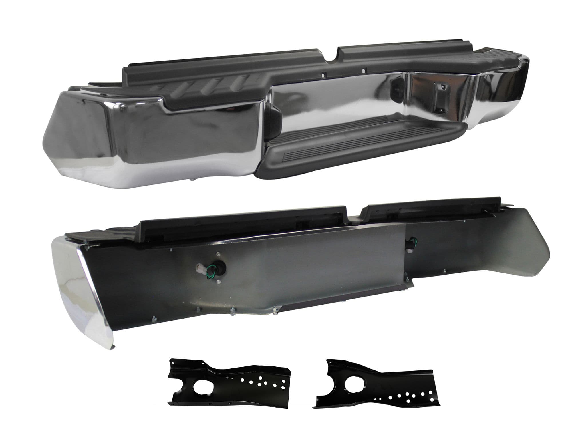 Defensa Trasera Nissan Frontier 2001-2015 Cromada Con Bracks