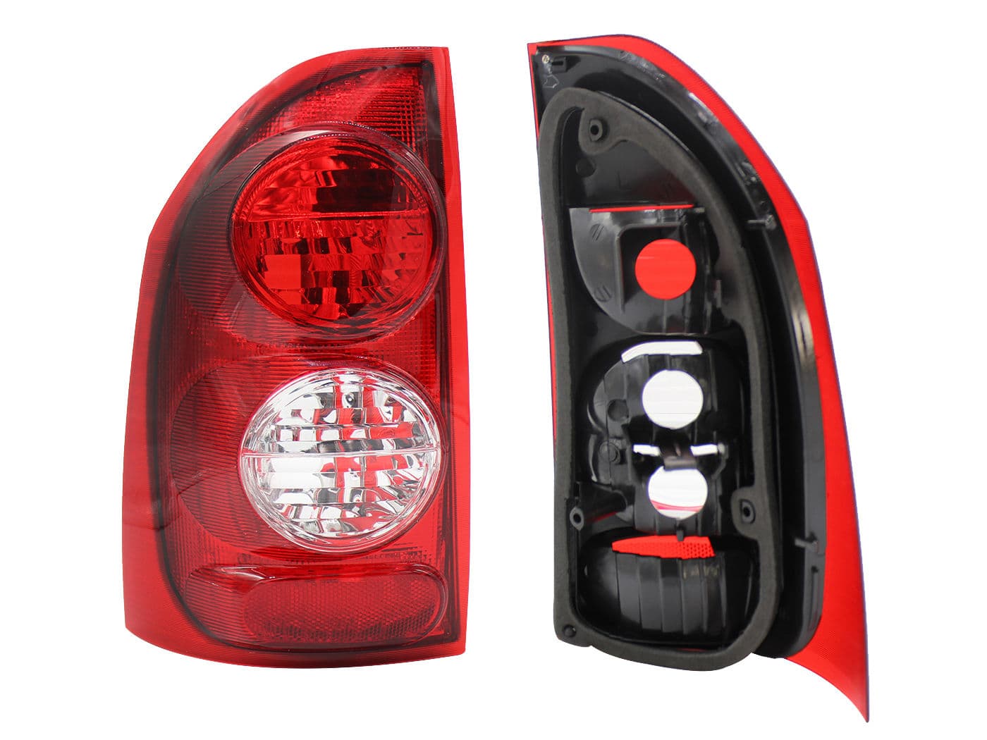 Calavera Izquierda Chevrolet Tornado 2004-2011 Sin Arnés Rojo Blanco