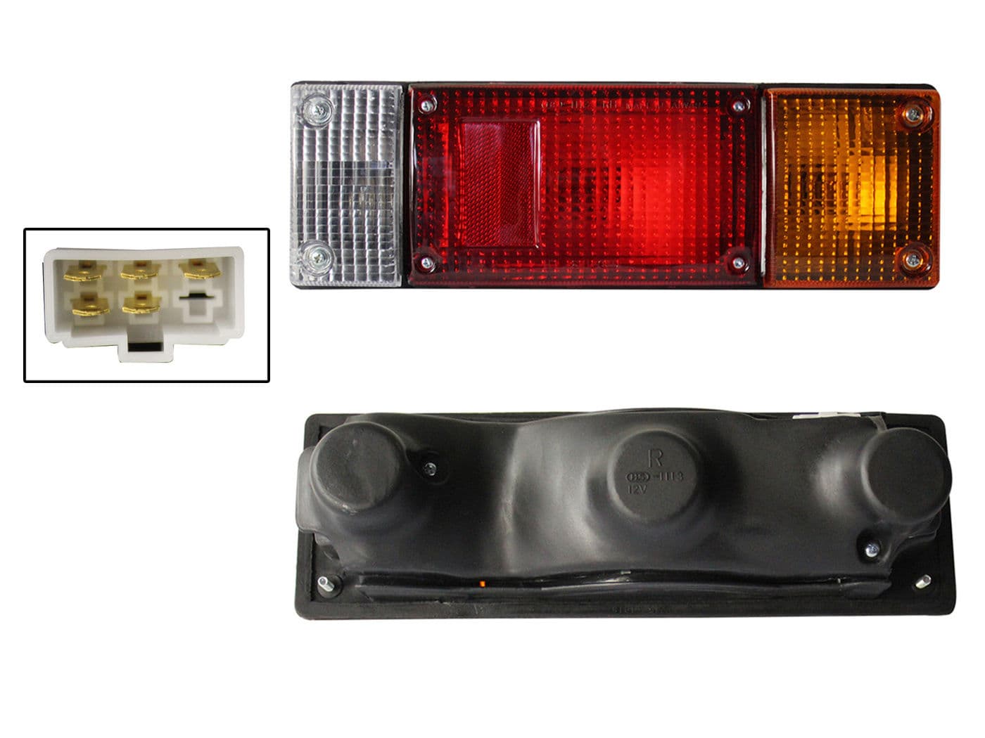 Calavera Derecha Nissan D-21 1994-2007 Sin Arnés Rojo Blanco Ámbar