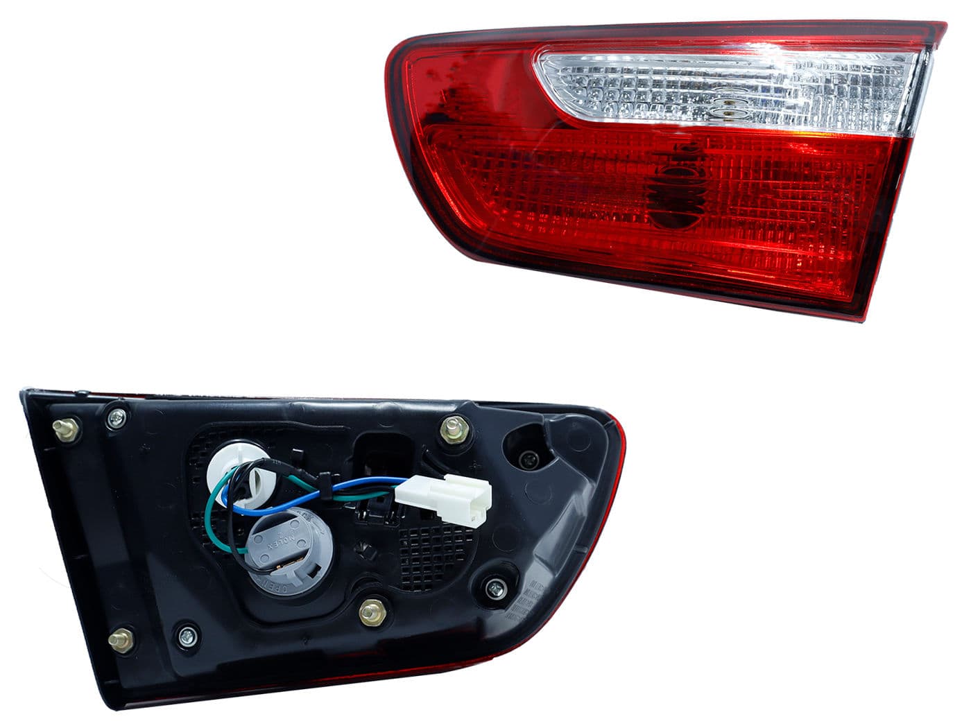 Calavera Derecha Interior KIA RIO 4 Puertas 2016-2017 Con Arnés Rojo Blanco