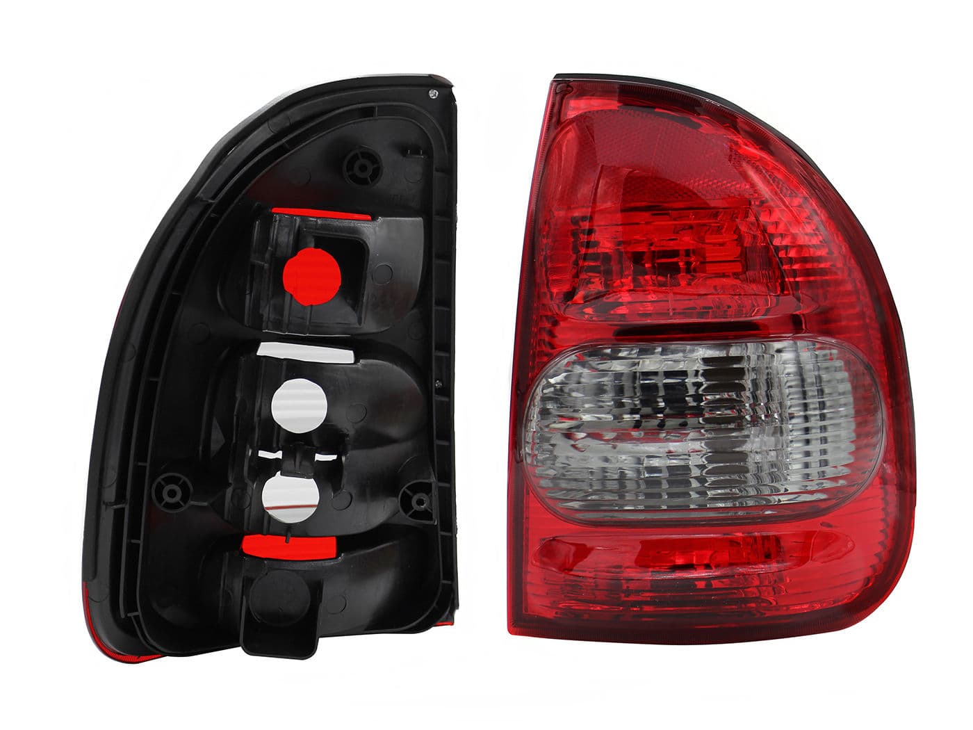 Calavera Derecha Chevrolet Chevy C-1 4 Puertas 2001-2003 Sin Arnés Rojo Blanco
