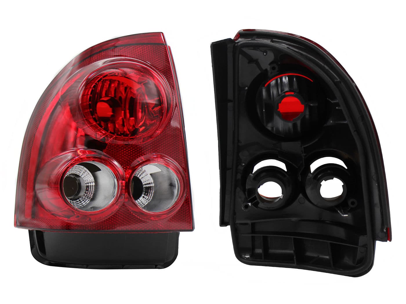 Calavera Izquierda Chevrolet Chevy C-2 4 Puertas 2004-2008 Sin Arnés Rojo Blanco