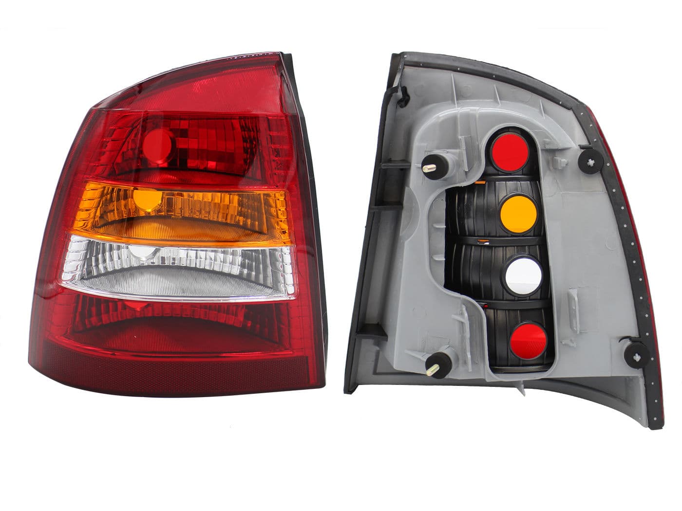 Calavera Izquierda Chevrolet Astra 4 Puertas 2000-2003 Sin Arnés Clara Rojo Blanco Ámbar