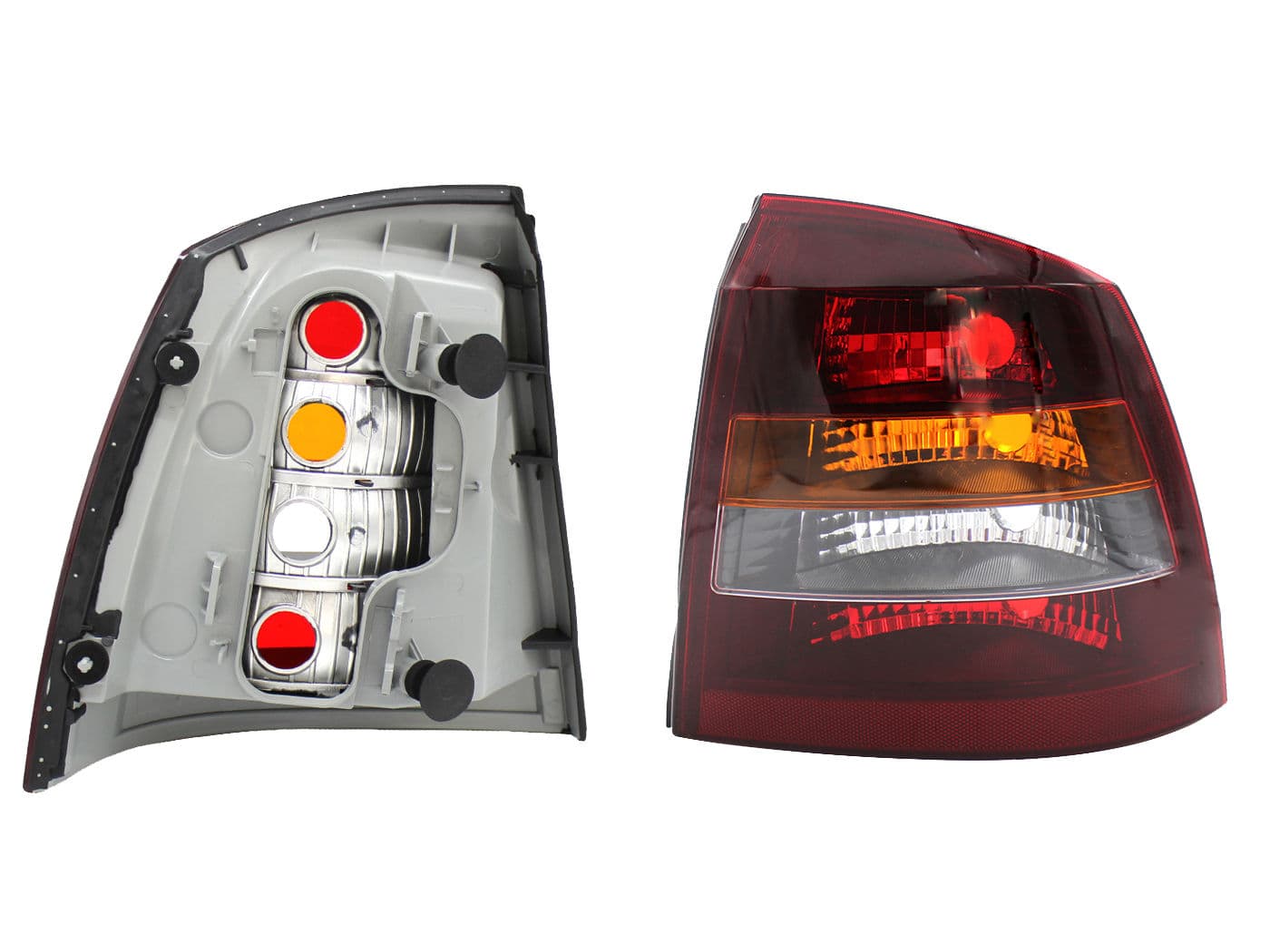 Calavera Derecha Chevrolet Astra 5 Puertas 2000-2003 Sin Arnés Oscura Rojo Blanco Ámbar