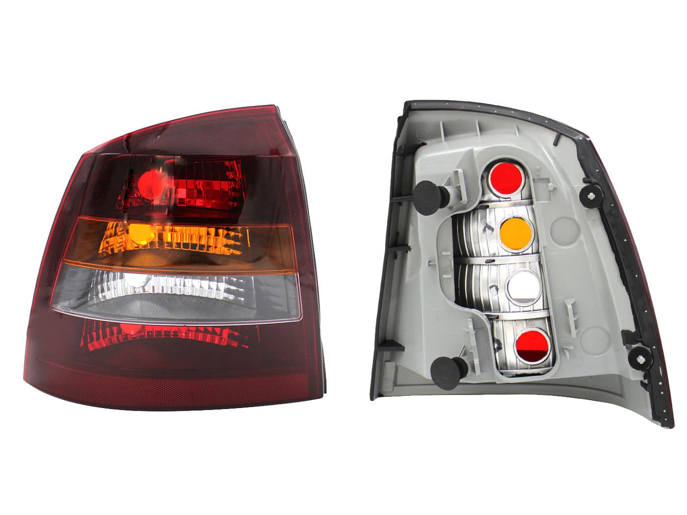 Calavera Izquierda Chevrolet Astra 5 Puertas 2000-2003 Sin Arnés Oscura Rojo Blanco Ámbar