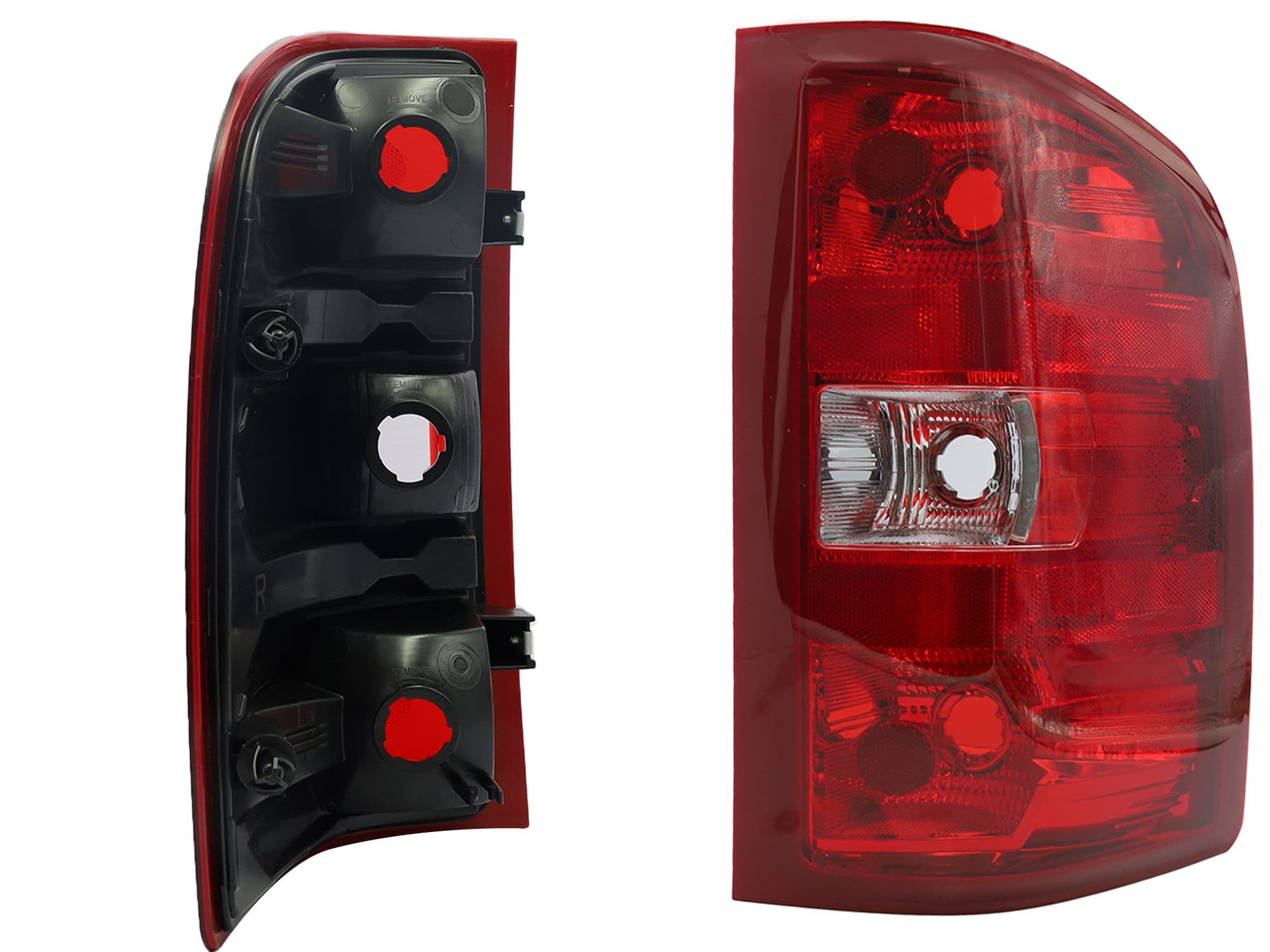 Calavera Derecha Chevrolet Silverado 1500/2500 2007-2013 Sin Arnés Rojo Blanco