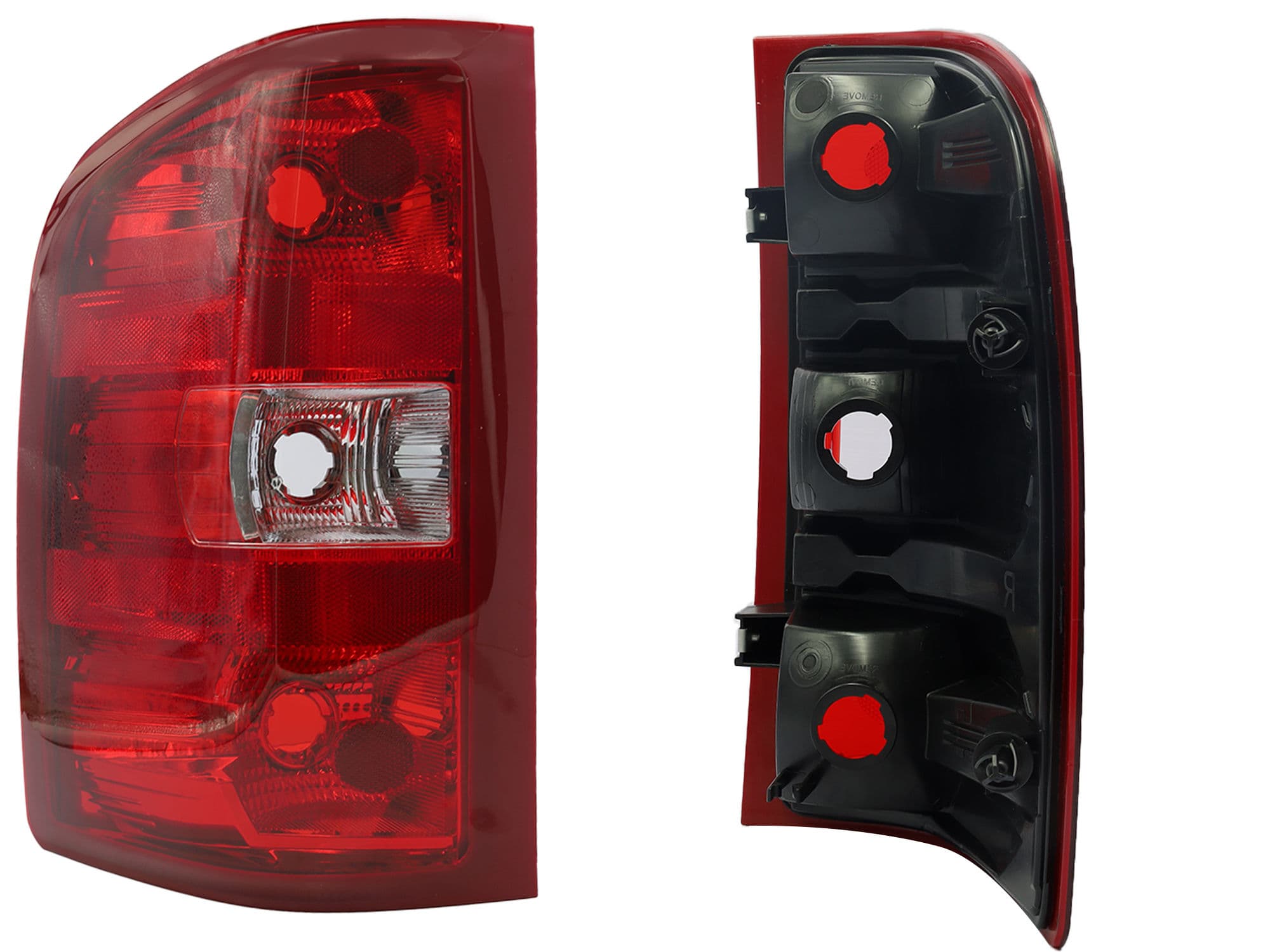 Calavera Izquierda Chevrolet Silverado 1500/2500 2007-2013 Sin Arnés Rojo Blanco