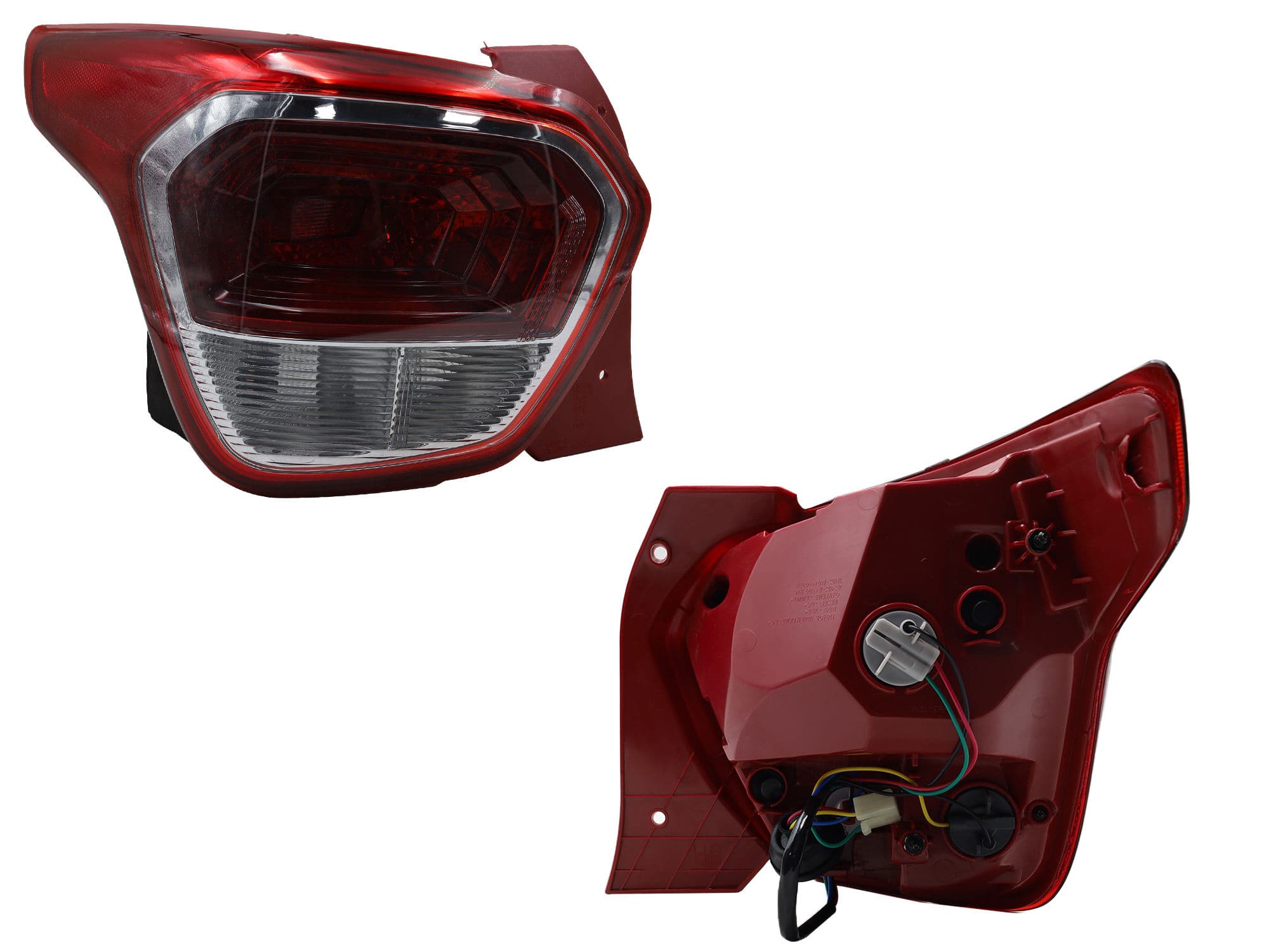 Calavera Izquierda Hyundai Grand I-10 4 Puertas 2015-2017 Con Arnés Rojo Blanco