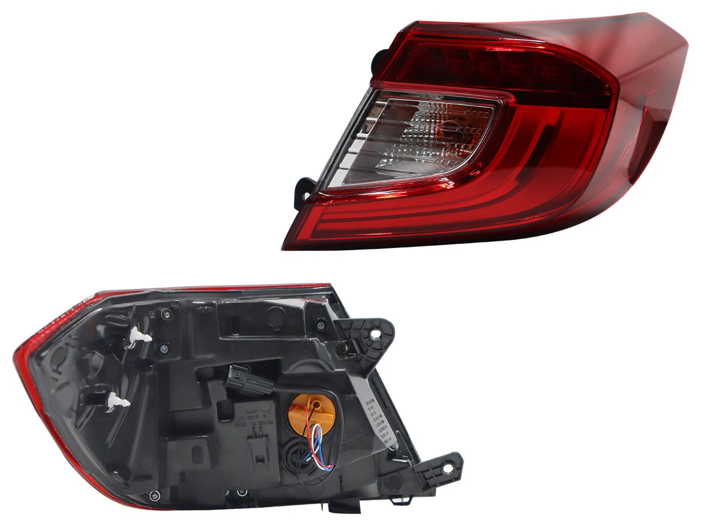Calavera Derecha Exterior Honda Accord Sport 4 Puertas 2018-2022 Con Arnés Con Led Rojo Blanco