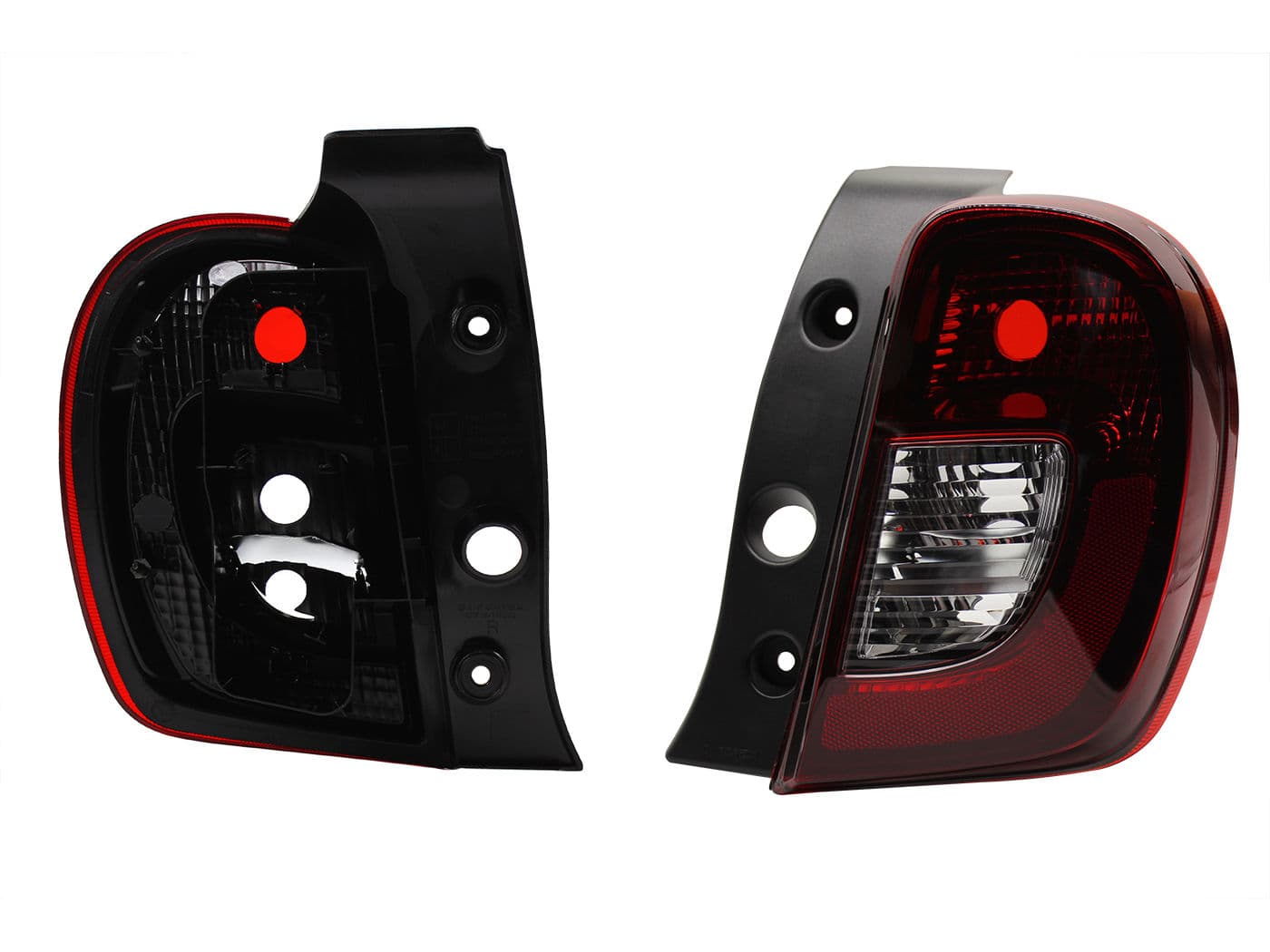 Calavera Derecha Nissan March SR 2014-2020 Sin Arnés Oscura Rojo Blanco