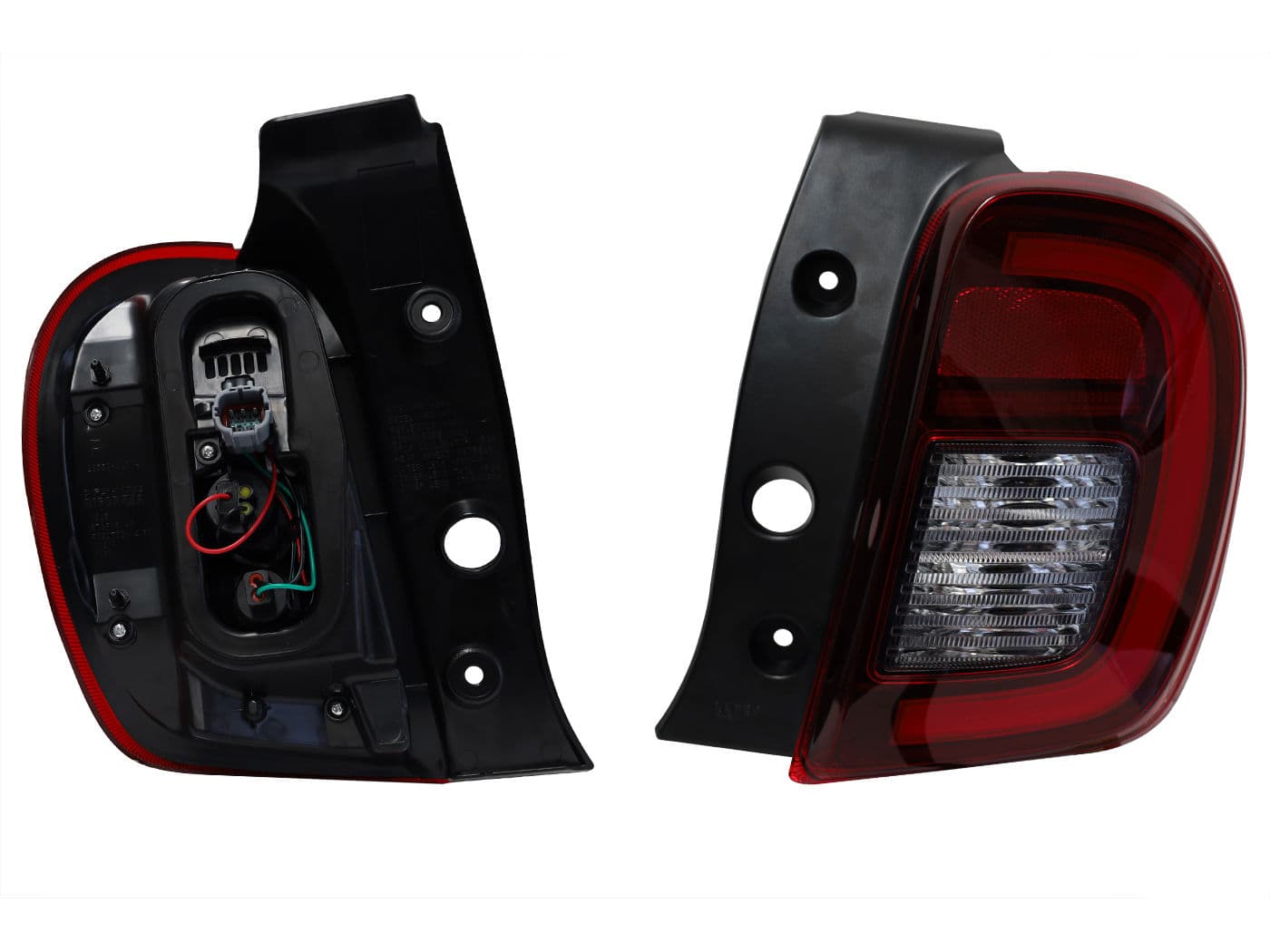 Calavera Derecha Nissan March 2021-2025 Con Arnés Con DRL Clara Rojo Blanco