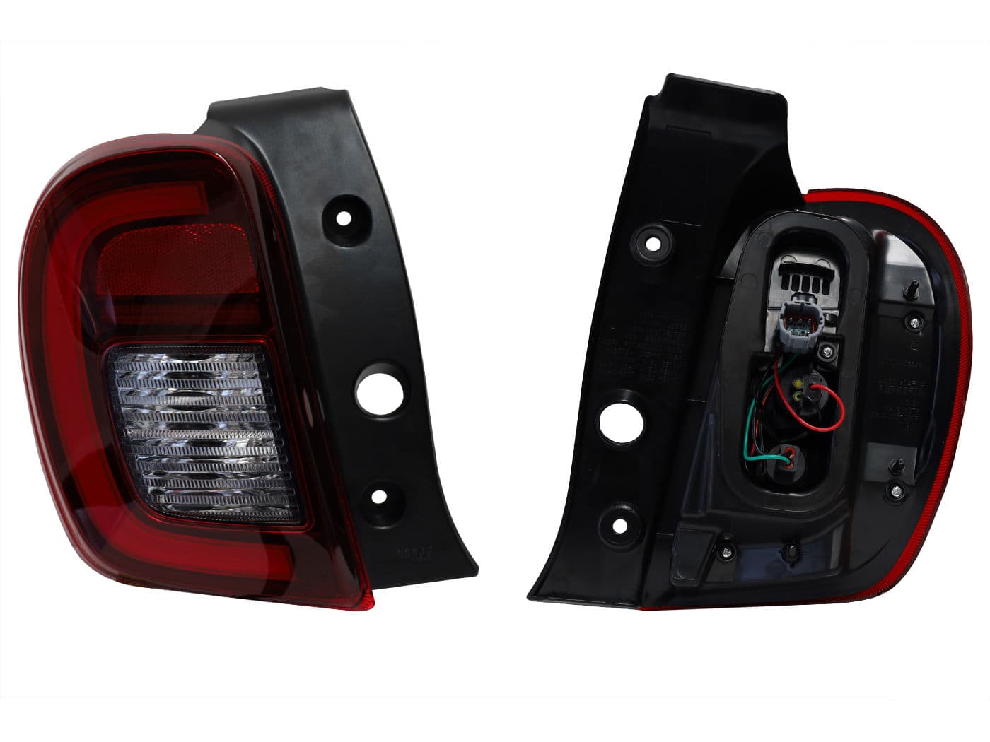 Calavera Izquierda Nissan March 2021-2025 Con Arnés Con DRL Clara Rojo Blanco