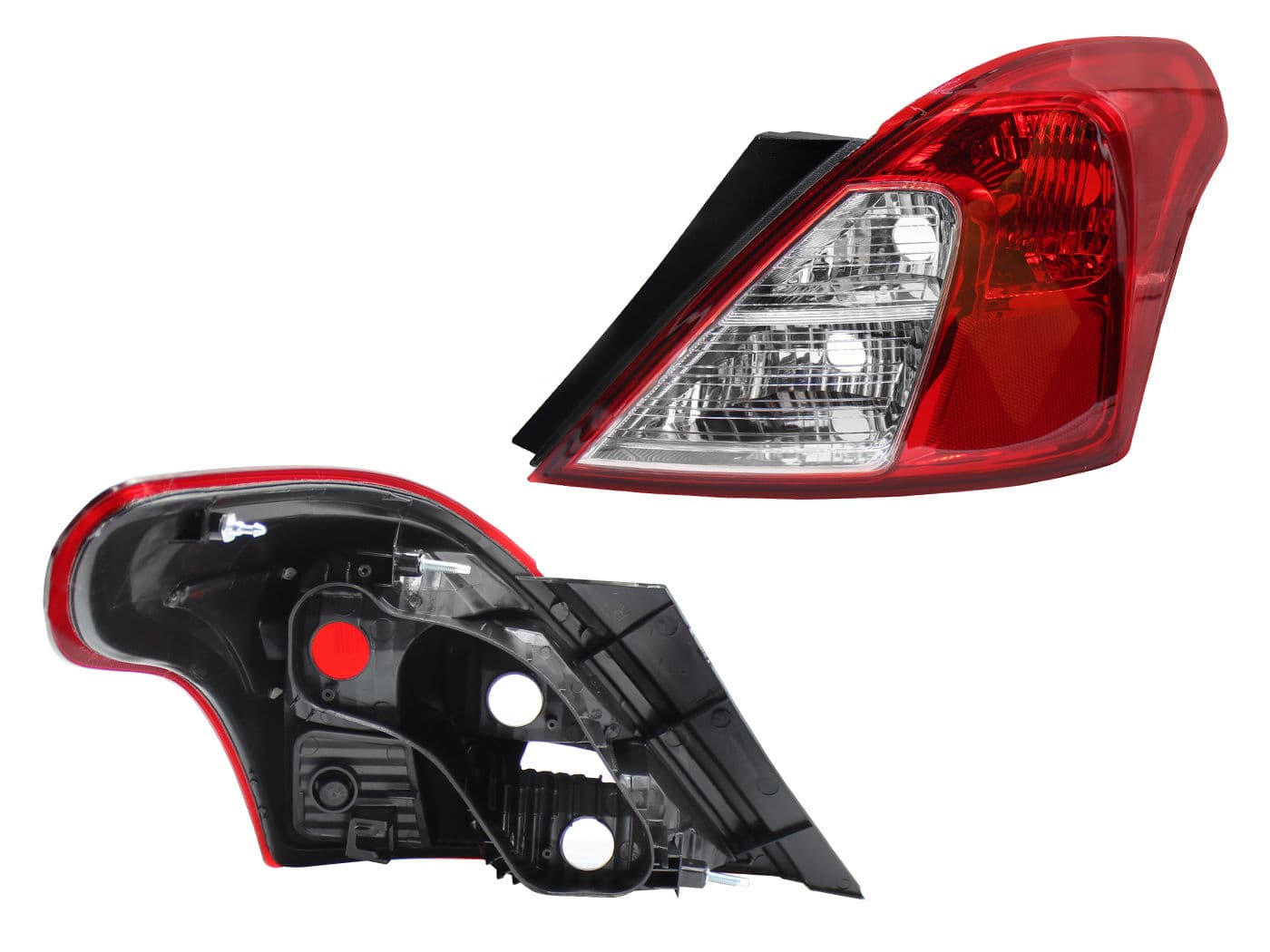 Calavera Derecha Nissan Versa 2012-2019 Sin Arnés Rojo Blanco