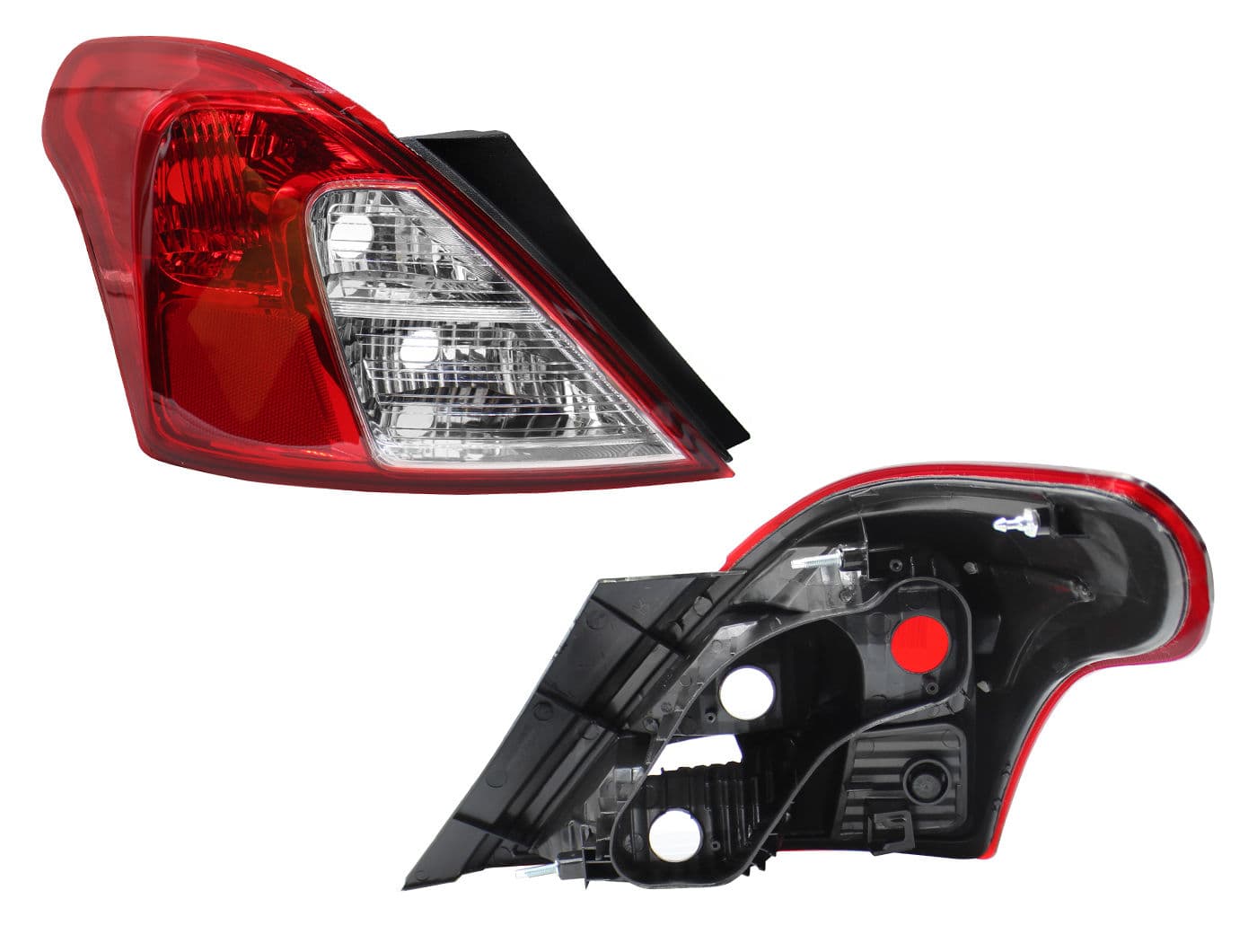 Calavera Izquierda Nissan Versa 2012-2019 Sin Arnés Rojo Blanco