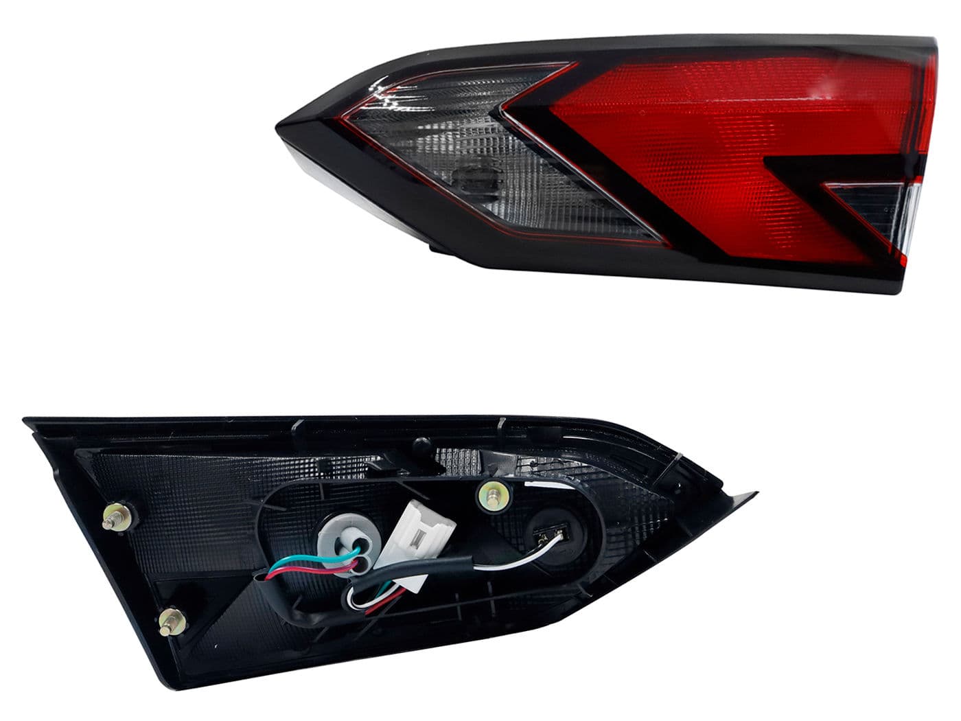 Calavera Derecha Interior Nissan Versa 2020-2025 Con Arnés Oscura Filo Negro Rojo Blanco