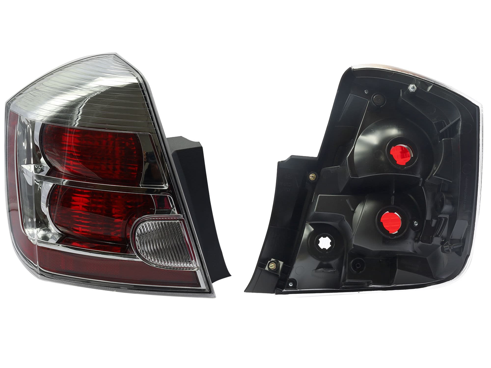 Calavera Izquierda Nissan Sentra B-16 2007-2009 Sin Arnés Clara Filo Cromado Rojo Blanco