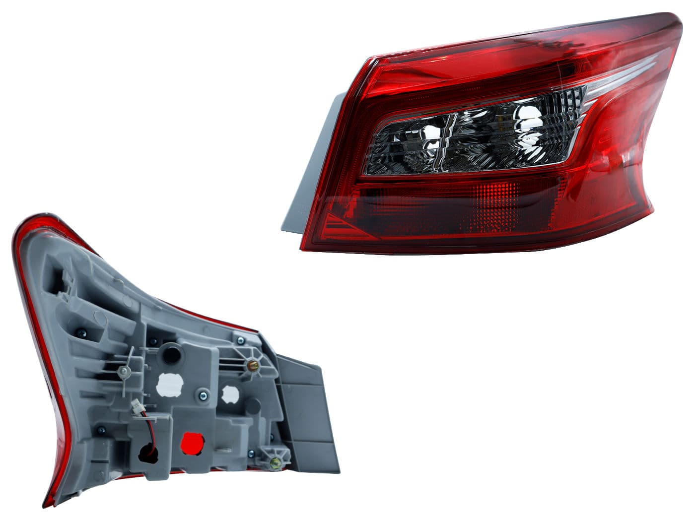 Calavera Derecha Exterior Nissan Sentra B-17 2017-2020 Sin Arnés Con Led Rojo Blanco