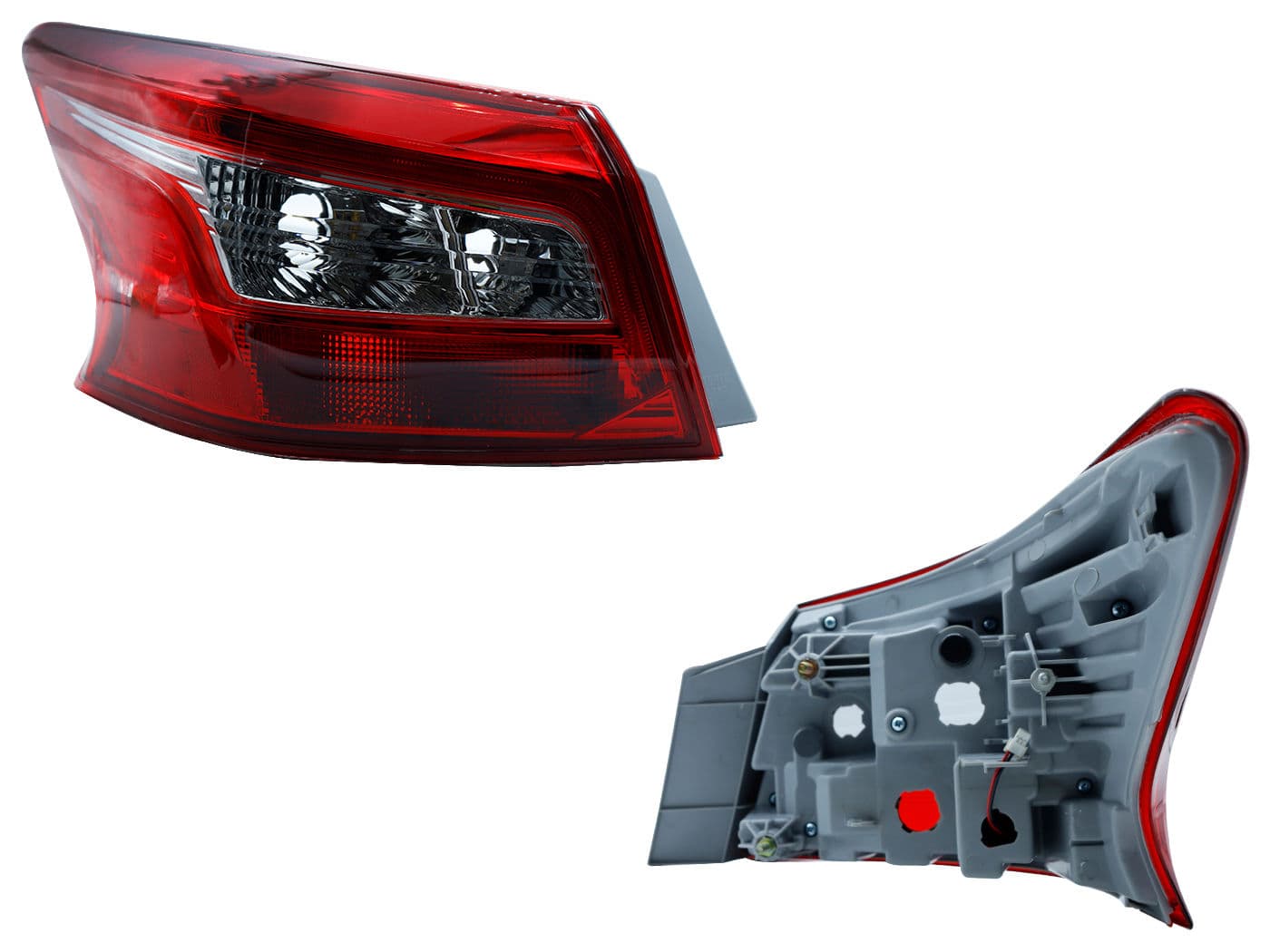 Calavera Izquierda Exterior Nissan Sentra B-17 2017-2020 Sin Arnés Con Led Rojo Blanco
