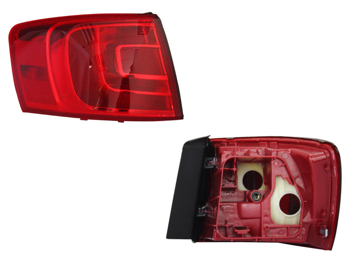 Calavera Izquierda Exterior Volkswagen Jetta A6 Bicentenario 2010-2014 Sin Arnés Clara Rojo