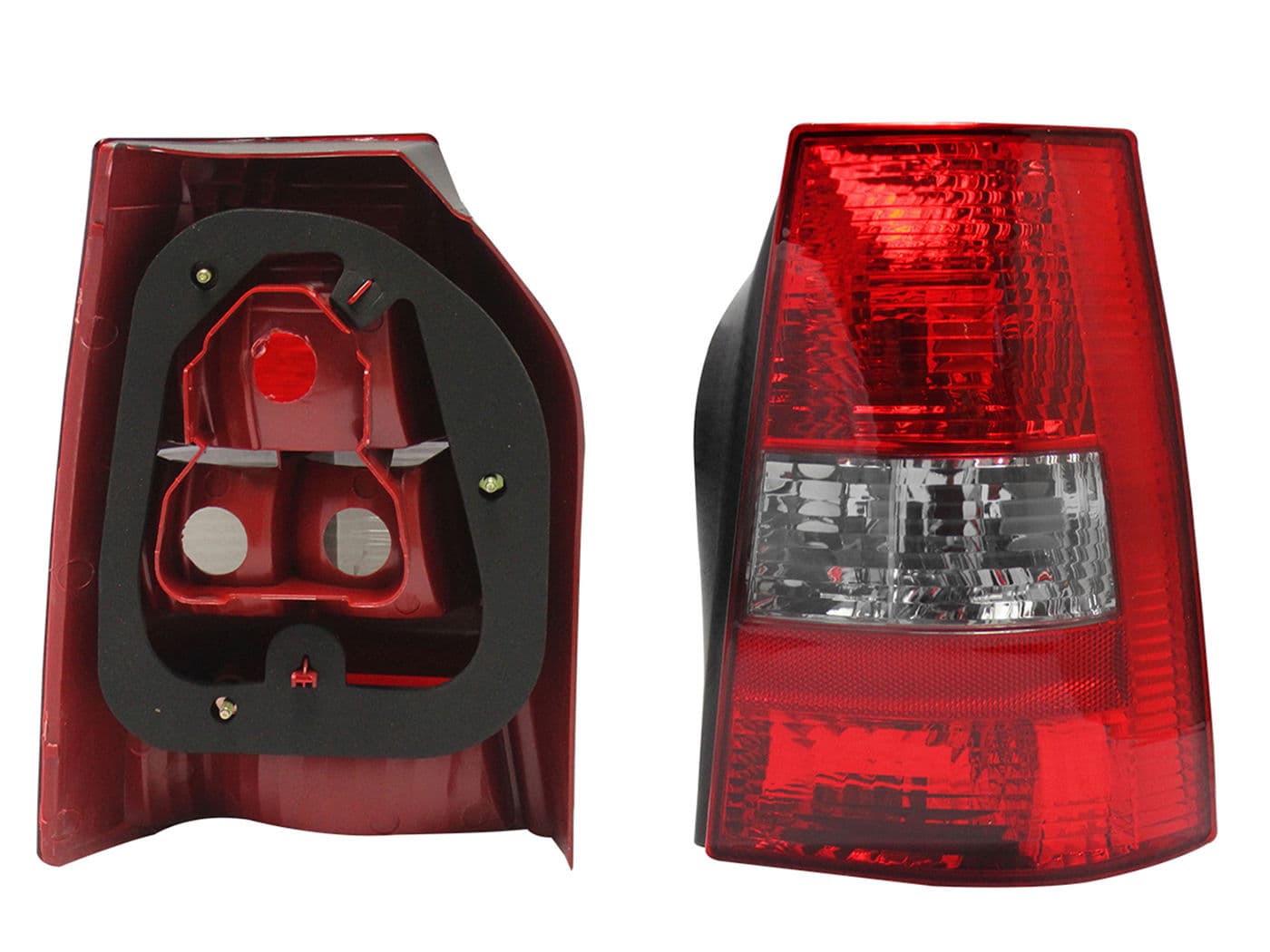 Calavera Derecha Volkswagen Pointer Vagoneta 2004-2005 Sin Arnés Oscura Ahumado Rojo Blanco
