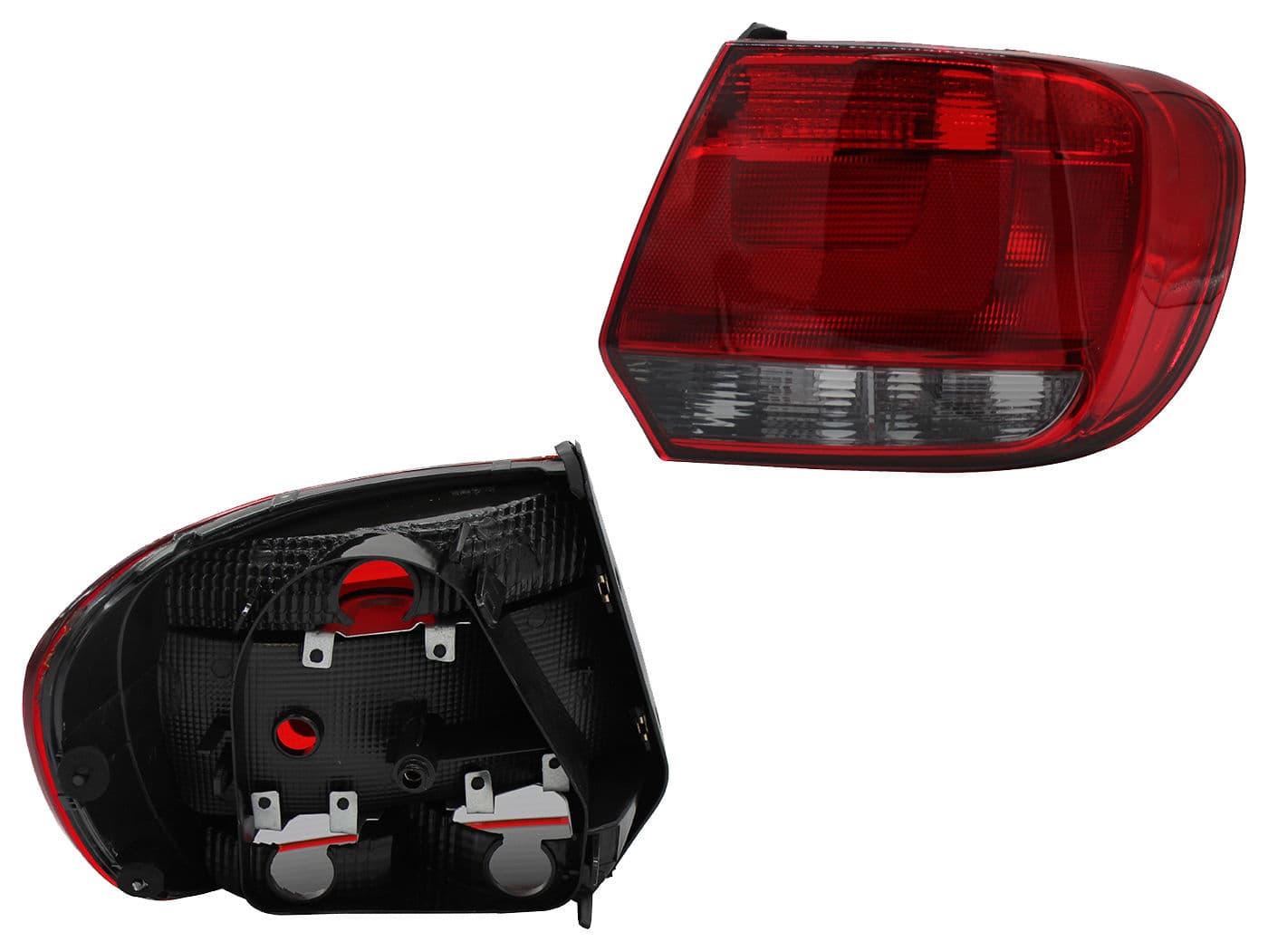 Calavera Derecha Volkswagen GOL 5 Puertas 2013-2016 Sin Arnés Oscura Ahumado Rojo