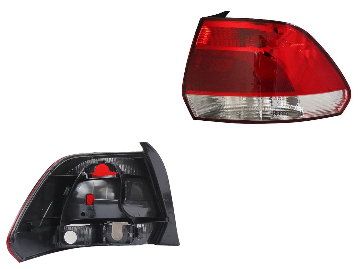 Calavera Derecha Volkswagen Vento 2014-2015 Sin Arnés Rojo Blanco
