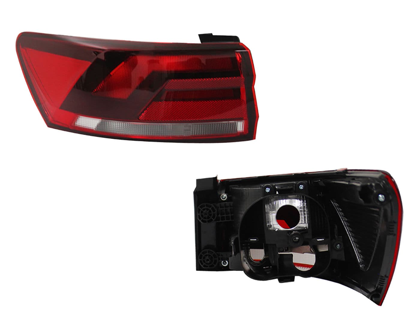 Calavera Izquierda Exterior Volkswagen Virtus 2020-2022 Sin Arnés Clara Rojo Blanco