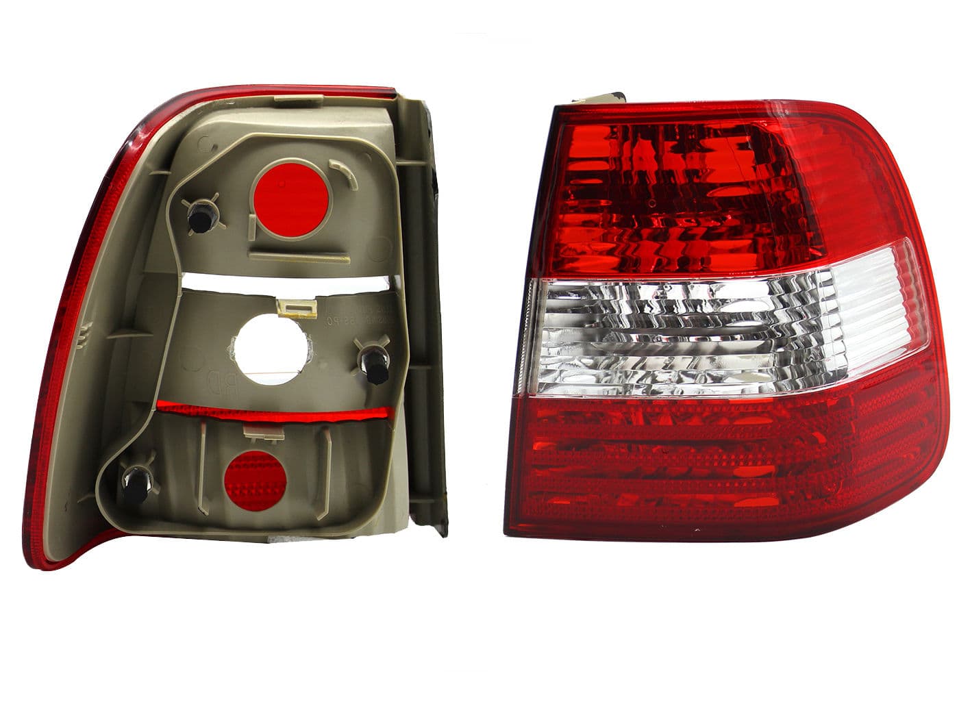 Calavera Derecha Exterior Volkswagen POLO 4 Puertas 2003-2007 Sin Arnés Rojo Blanco