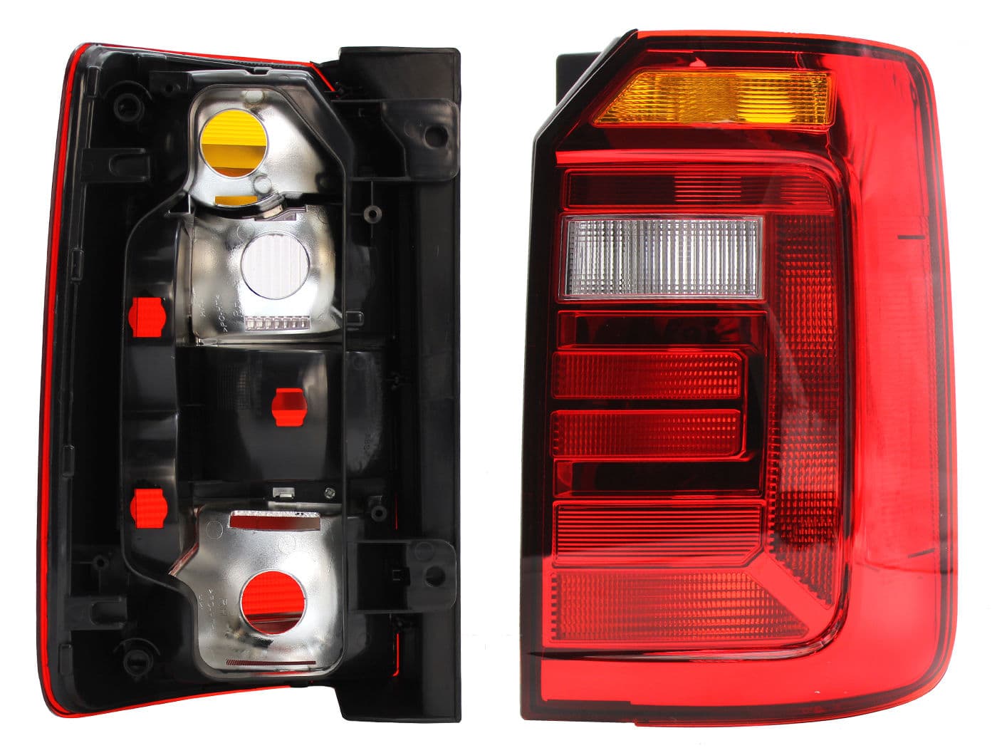 Calavera Derecha Volkswagen Caddy 2016-2019 Sin Arnés Rojo Blanco Ámbar