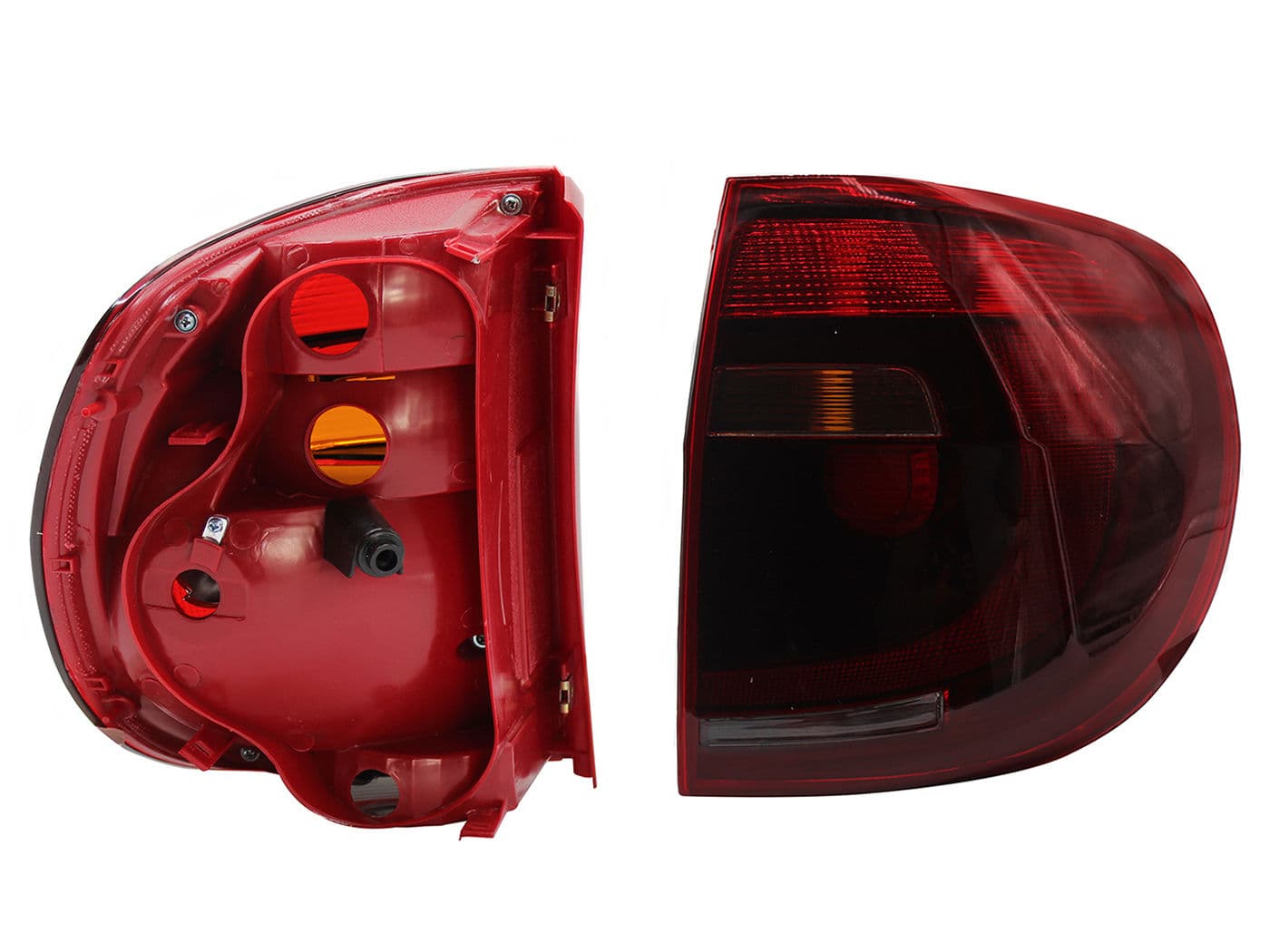 Calavera Derecha Volkswagen Crossfox 2010-2015 Sin Arnés Oscura Ahumado Rojo Ámbar