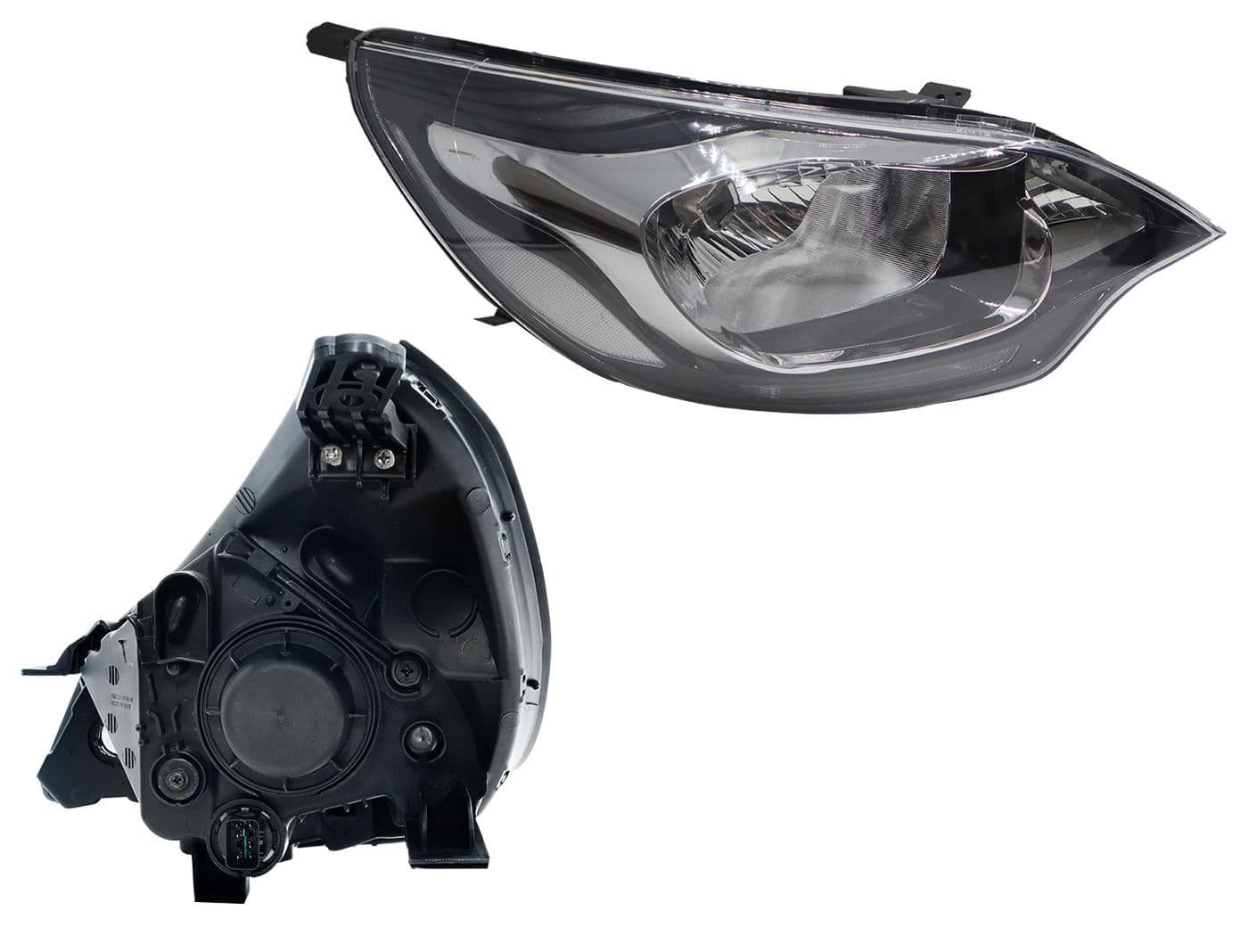 Faro Derecho Kia RIO 4 Puertas 2016-2017 Sin Motor Fondo Cromado