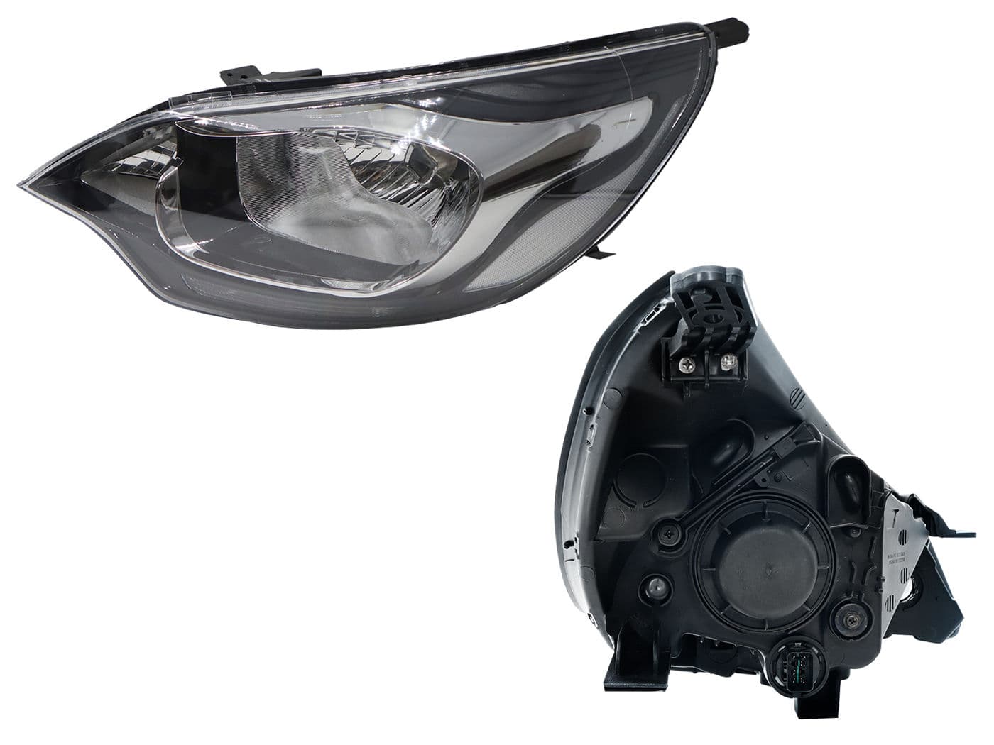 Faro Izquierdo Kia RIO 4 Puertas 2016-2017 Sin Motor Fondo Cromado