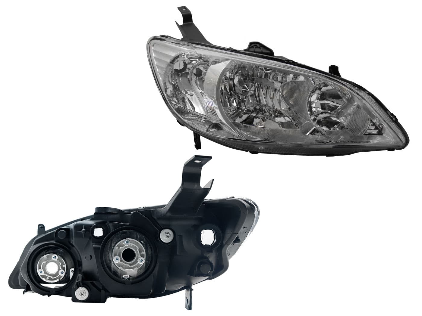 Faro Derecho Honda CIVIC COUPE/ 2 y 4 Puertas 2004-2005 Fondo Cromado