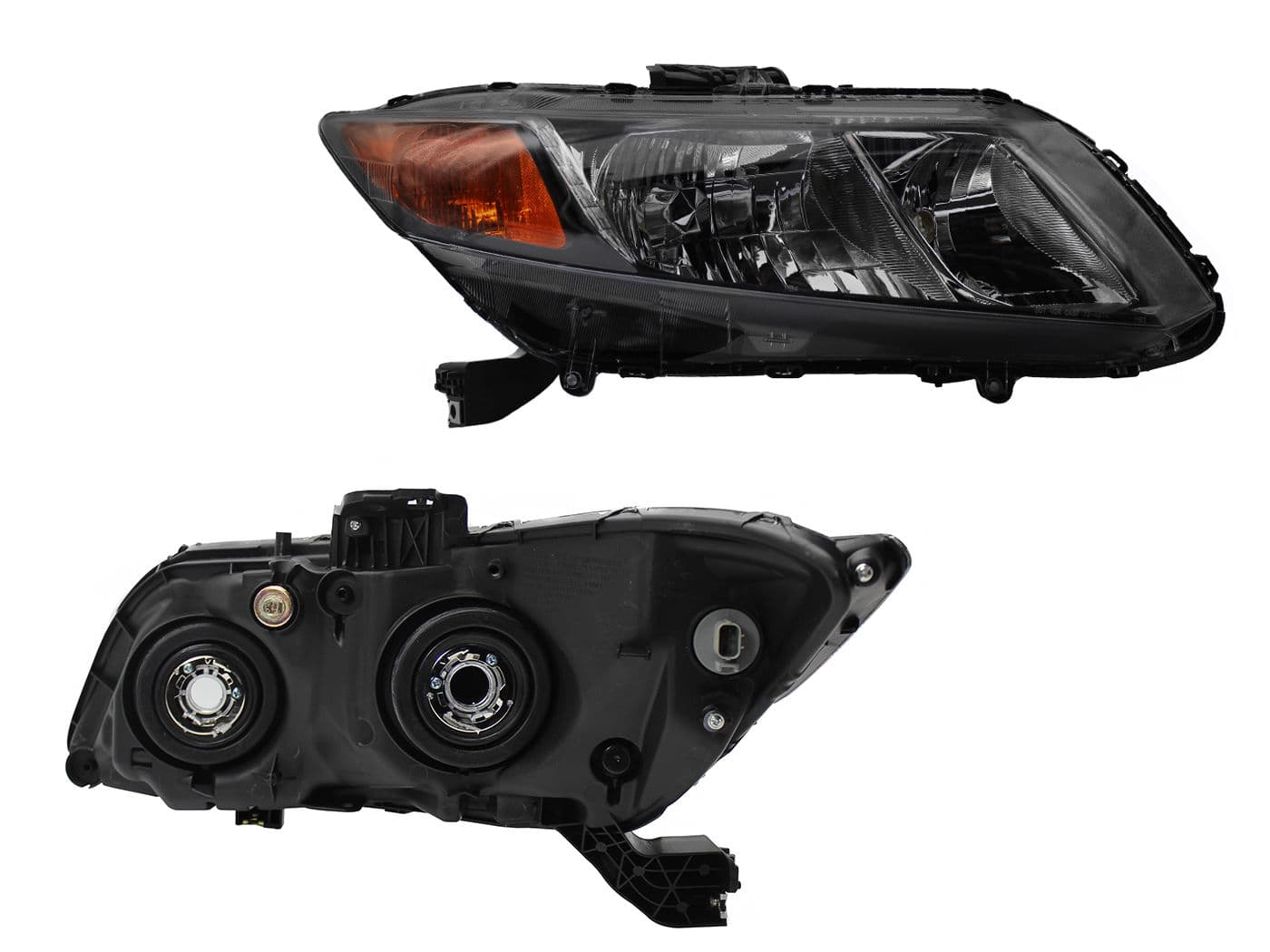 Faro Derecho Honda CIVIC COUPE/ 2 y 4 Puertas 2012-2012 Con Mica Ámbar