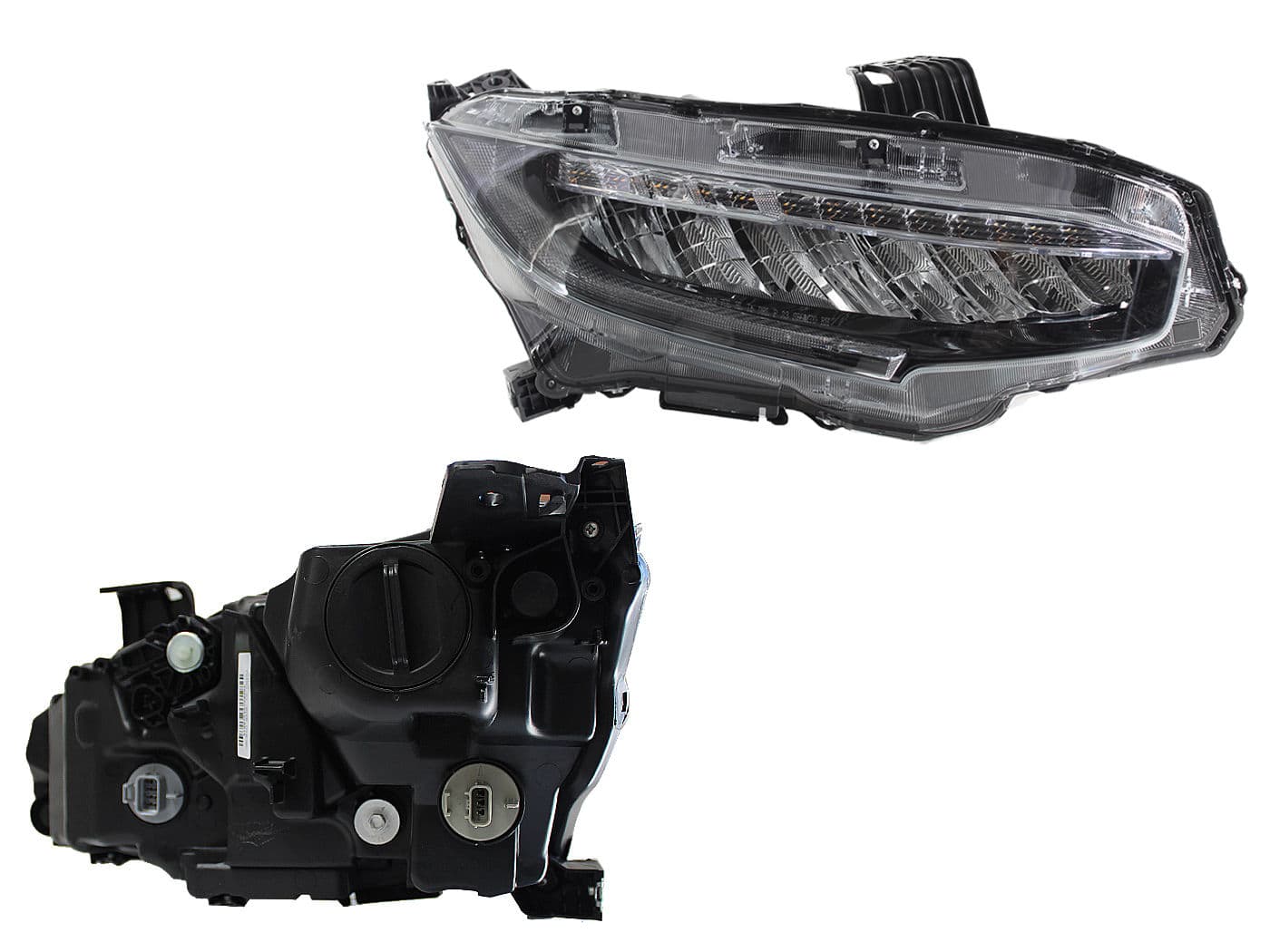 Faro Derecho Honda CIVIC TOURING 4 Puertas 2016-2018 Con Led Fondo Cromado