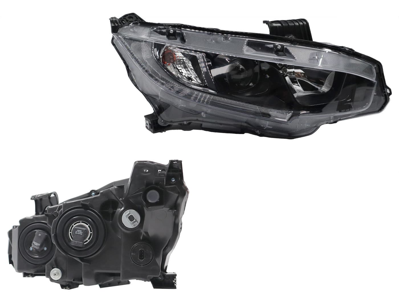 Faro Derecho Honda CIVIC 4 Puertas 2019-2021 Con Lupa