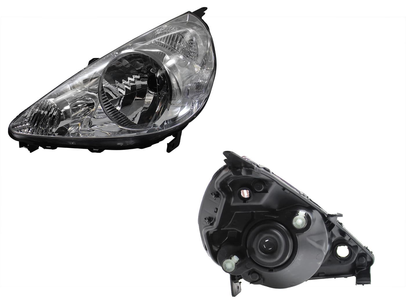 Faro Izquierdo Honda FIT 2006-2008 Fondo Cromado