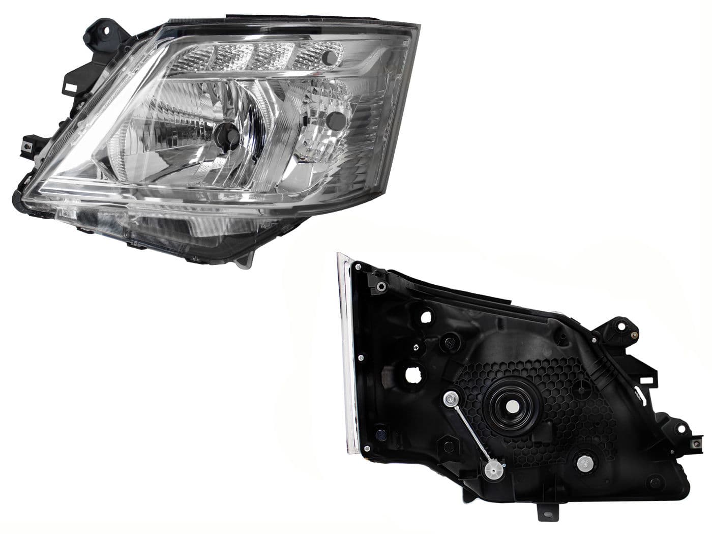 Faro Izquierdo Nissan NV-350 2019-2025 Sin Motor Fondo Cromado