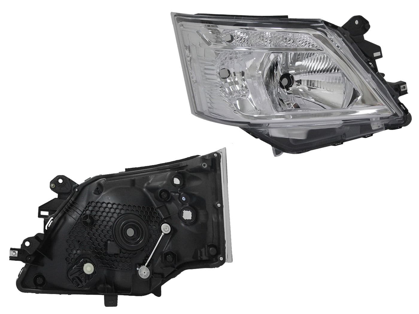 Faro Derecho Nissan NV-350 2019-2025 Con Motor Fondo Cromado
