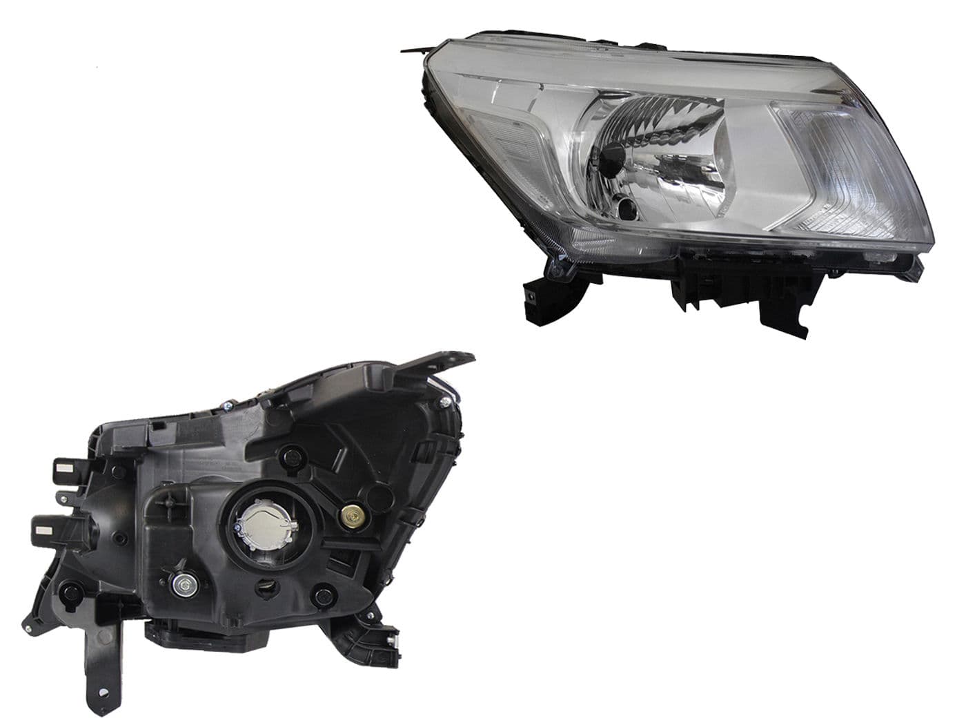 Faro Derecho Nissan NP-300 FRONTIER 2/4WD 2016-2020 Fondo Cromado