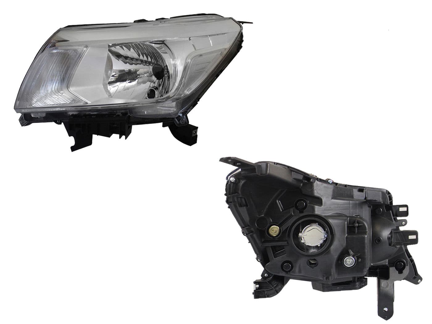 Faro Izquierdo Nissan NP-300 FRONTIER 2/4WD 2016-2020 Fondo Cromado