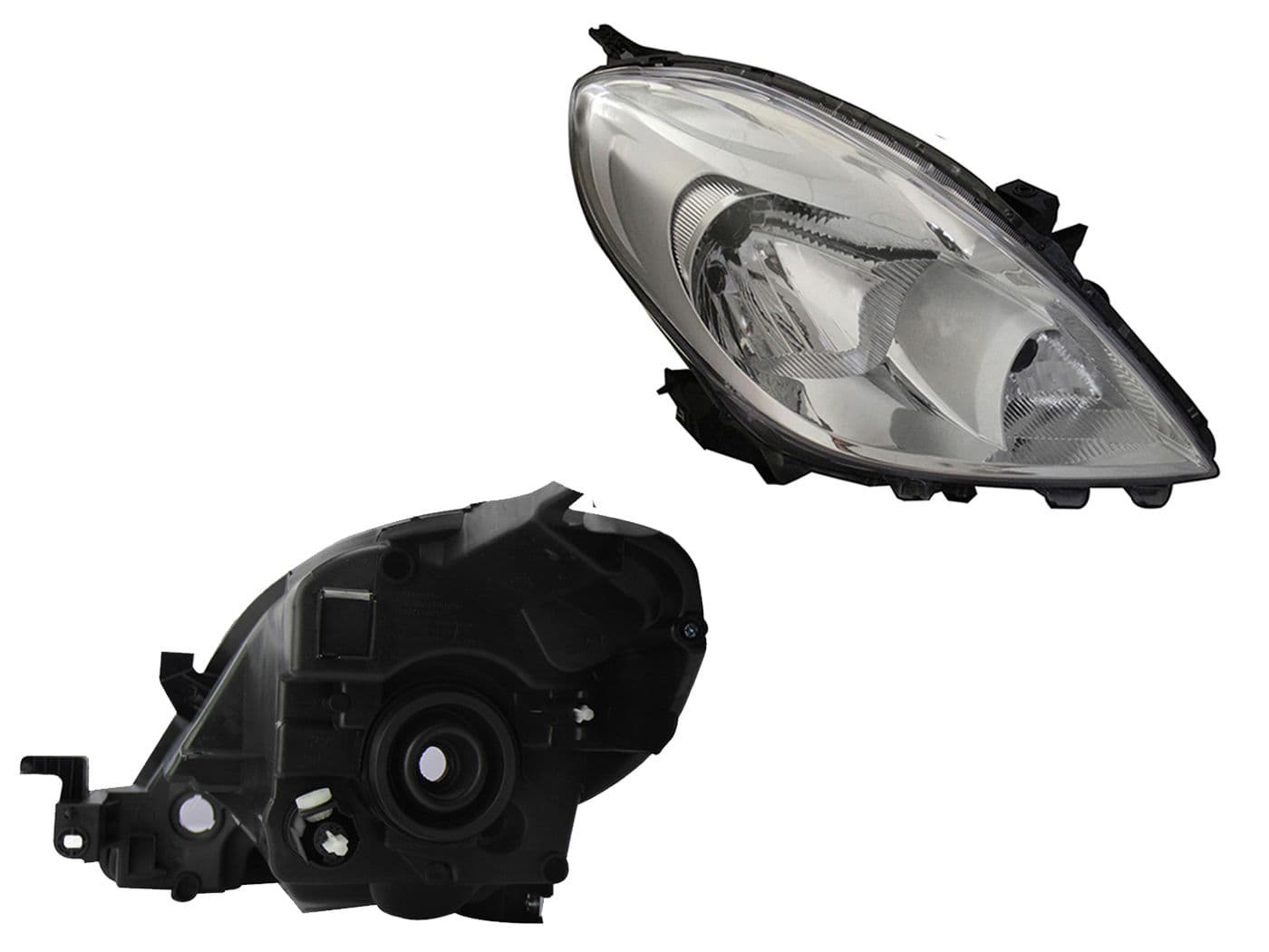 Faro Derecho Nissan VERSA 2012-2014 Fondo Cromado