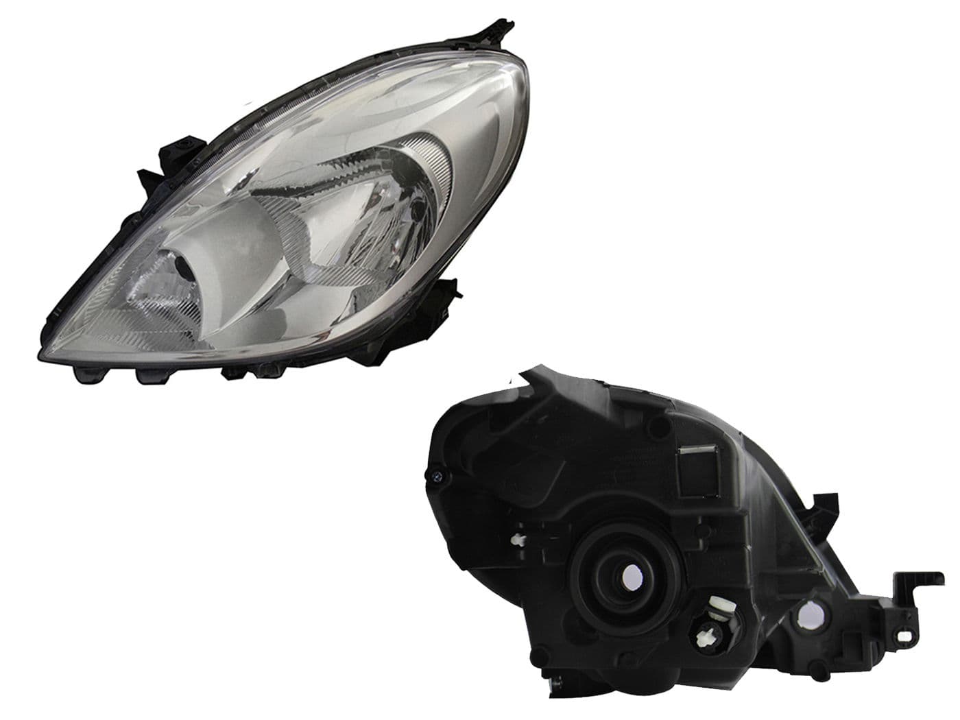 Faro Izquierdo Nissan VERSA 2012-2014 Fondo Cromado